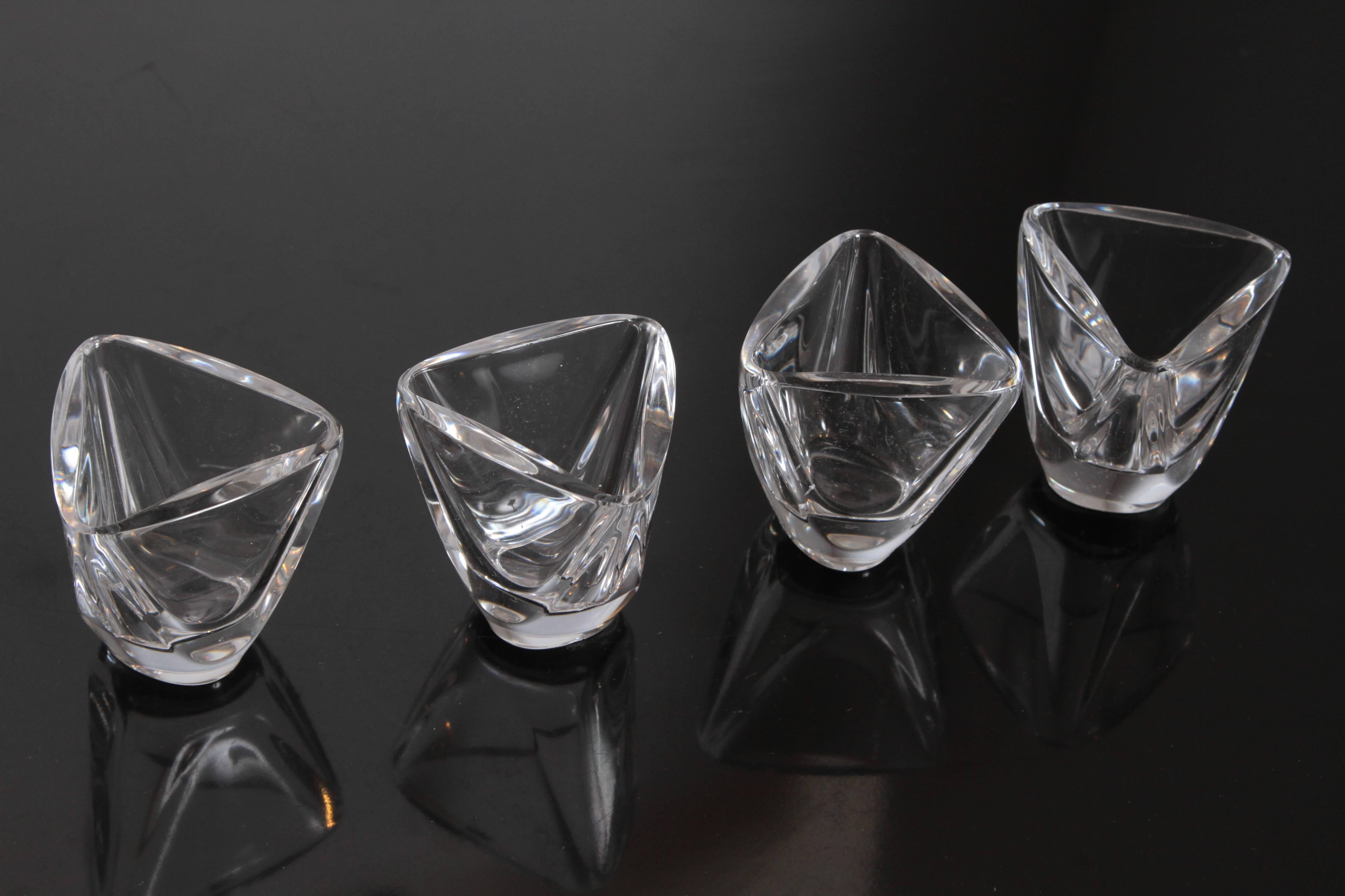 Modernist Peter Muller Munk Crystal for Val St Lambert, Tricorne Collection For Sale 6