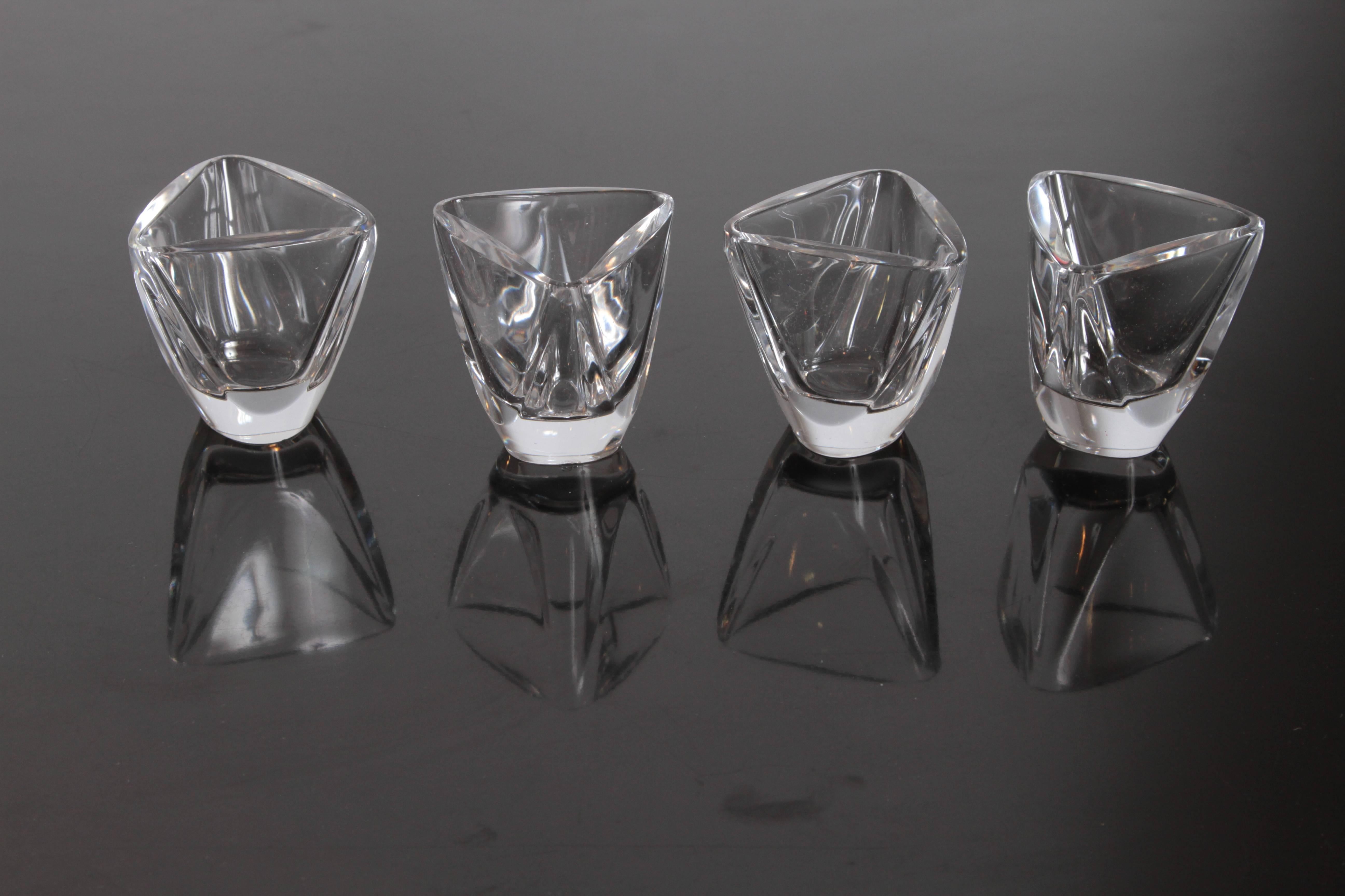 Modernist Peter Muller Munk Crystal for Val St Lambert, Tricorne Collection For Sale 7