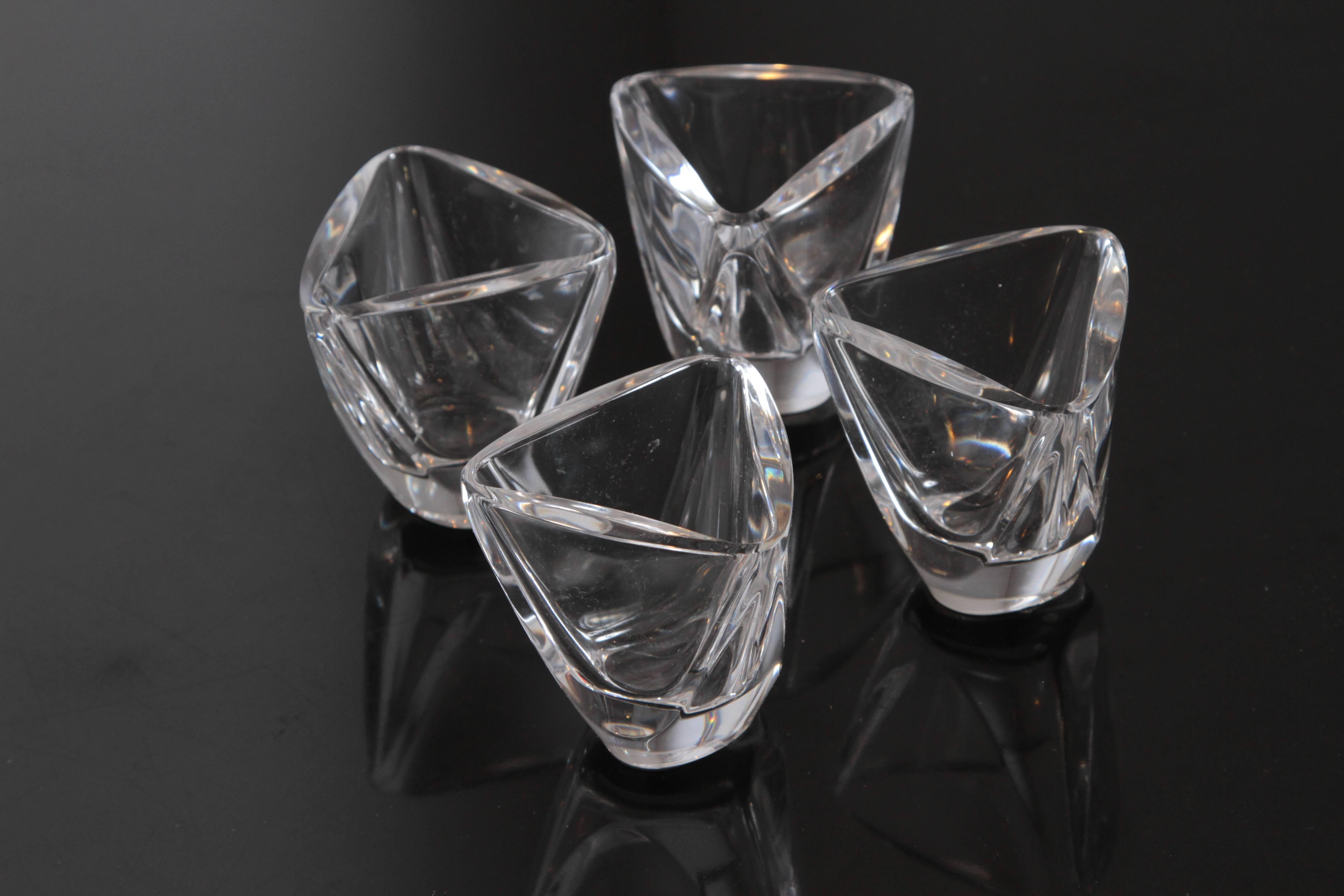 Modernist Peter Muller Munk Crystal for Val St Lambert, Tricorne Collection For Sale 8