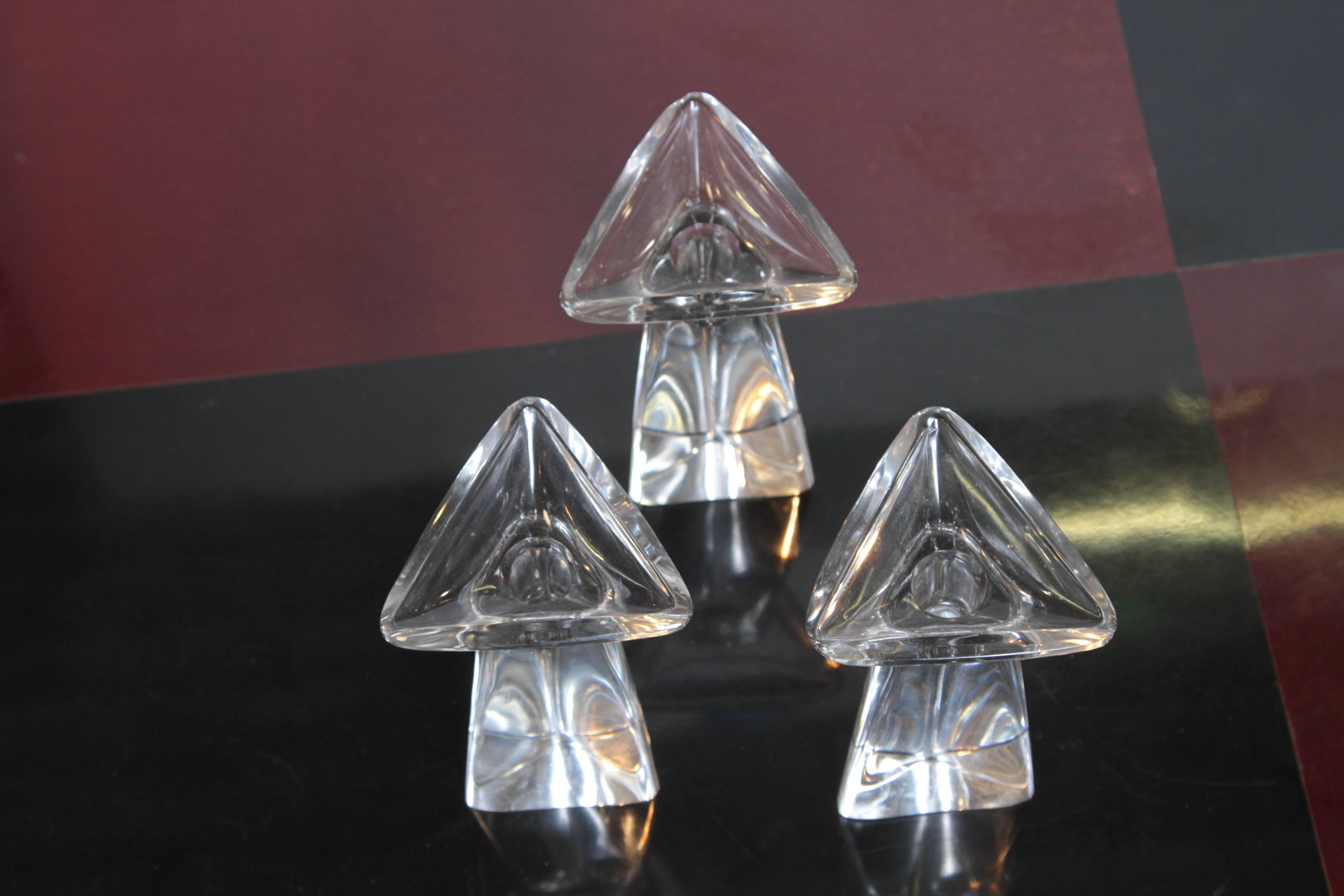Mid-20th Century Modernist Peter Muller Munk Crystal for Val St Lambert, Tricorne Collection For Sale