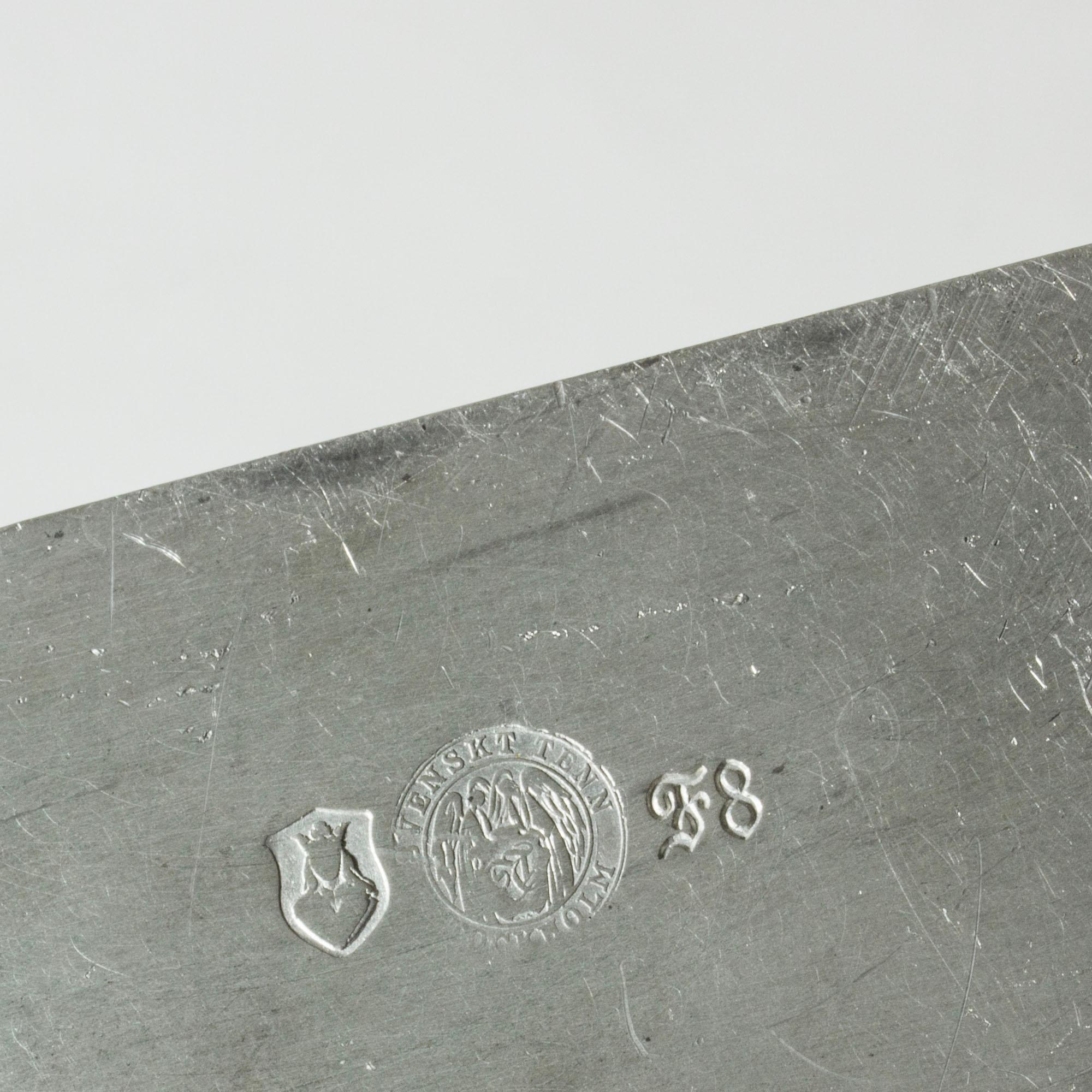 Modernist Pewter Candlesticks by Nils Fougstedt for Svenskt Tenn, Sweden, 1932 For Sale 1