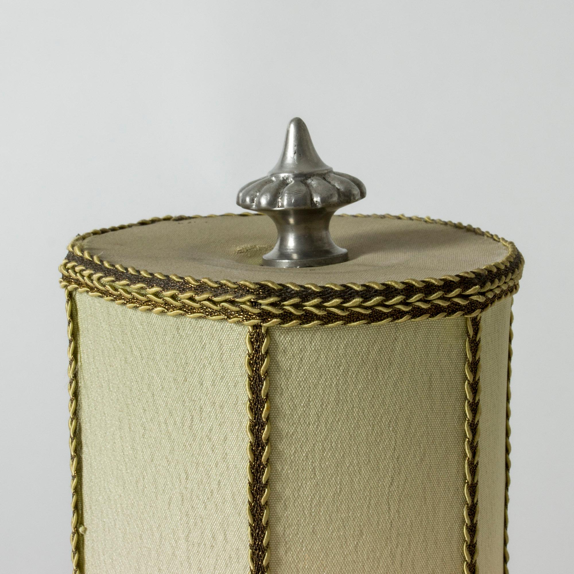 Modernist Pewter Table Lamp, GAB, Sweden, 1932 In Good Condition In Stockholm, SE