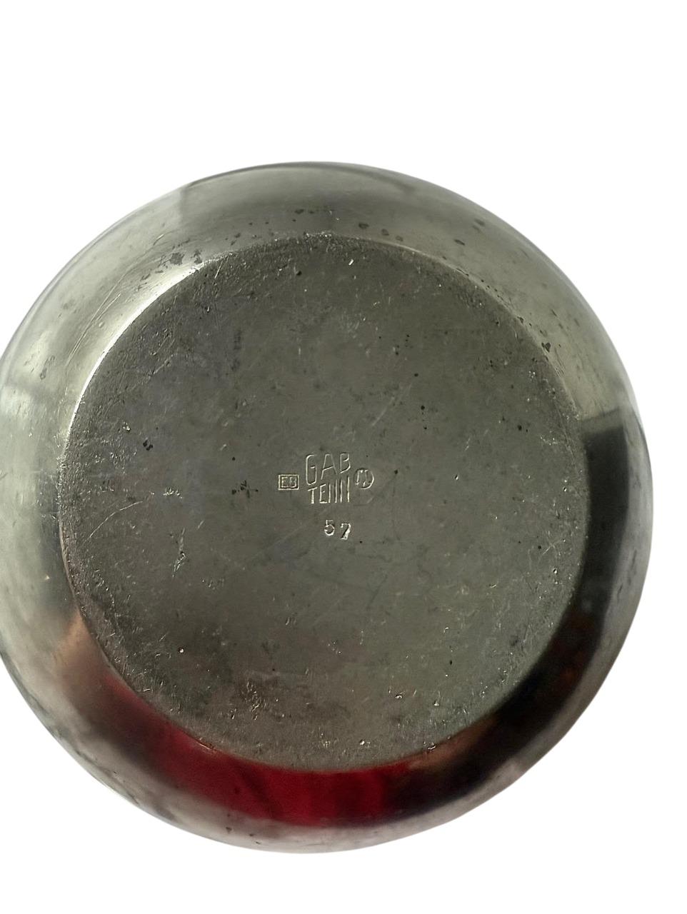 Modernist Pewter Vase by Folke Arström for GAB, Sweden, 1930s For Sale 2