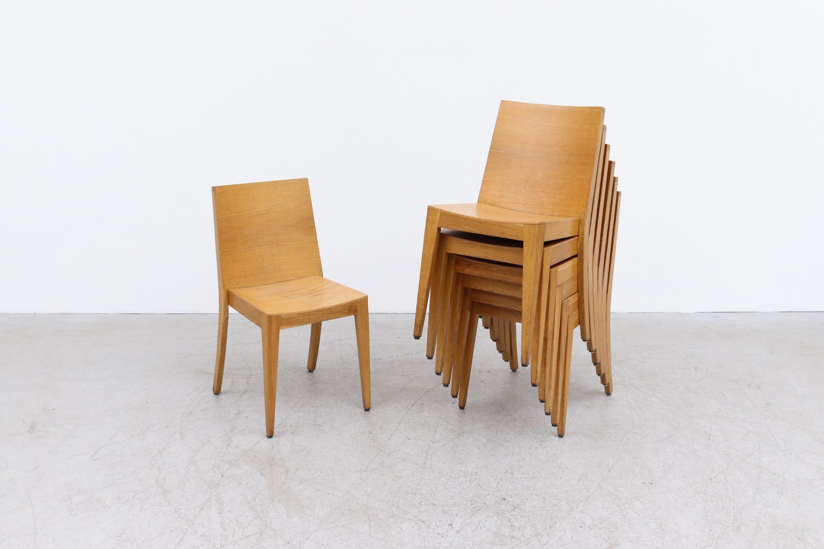 Modernist Philippe Starck Style Blonde Wood Stacking Chairs at 1stDibs ...