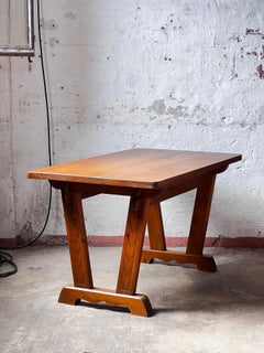 Modernist Pine 1940s Swedish sports cabin Dining Table Desk