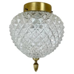 Modernist  "PINEAPPLE" Ceiling Light by Glashütte Limburg attrib., Germany 1970
