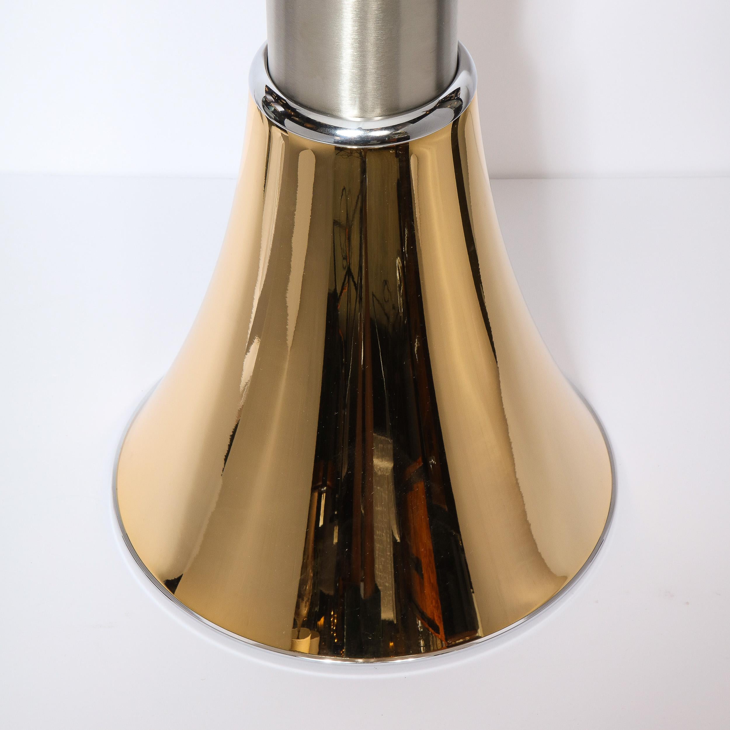 Italian Modernist Pipistrello Brass & Lucite Lamp by Gae Aulenti for Martinelli Luce