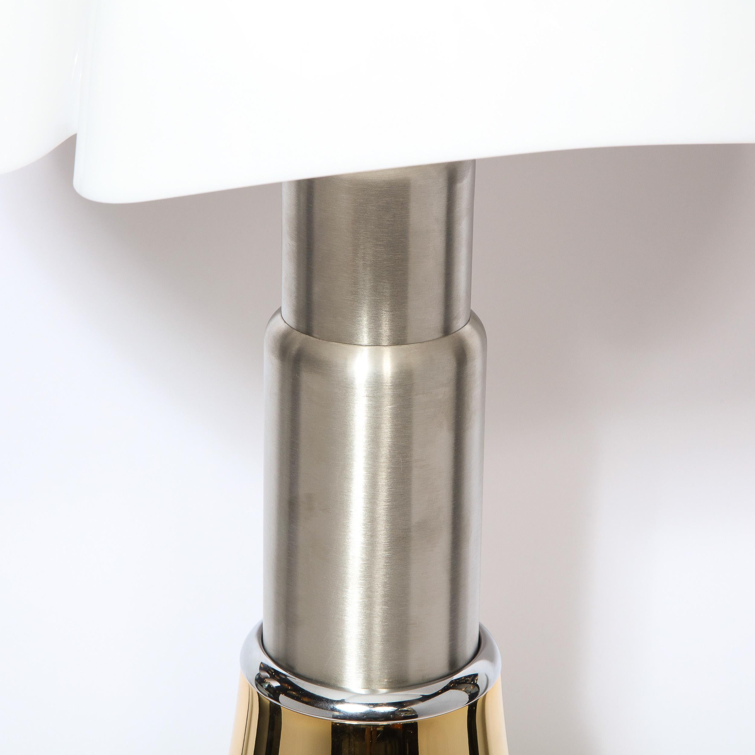 Modernist Pipistrello Brass & Lucite Lamp by Gae Aulenti for Martinelli Luce 1