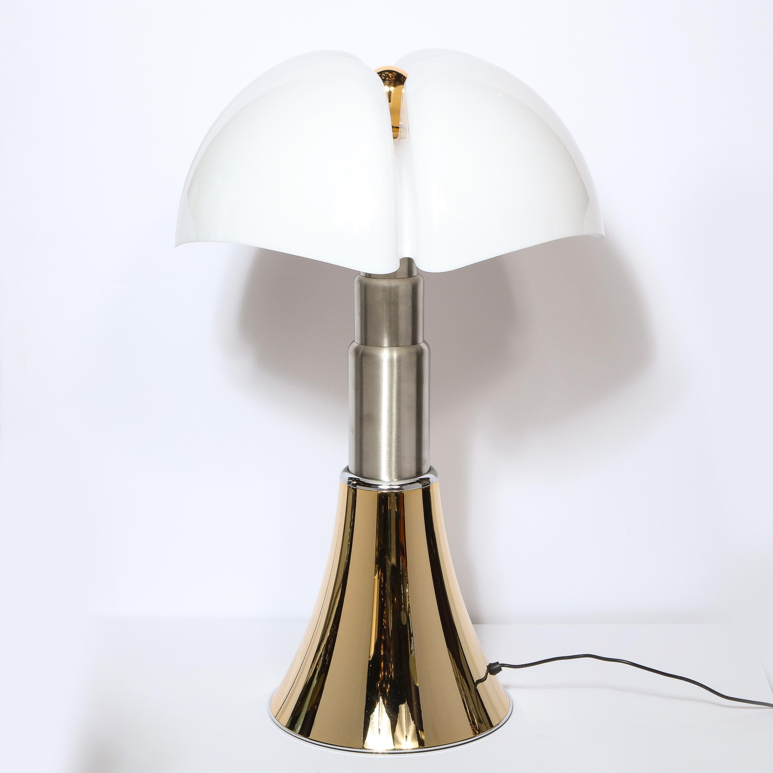 Modernist Pipistrello Brass & Lucite Lamp by Gae Aulenti for Martinelli Luce 3
