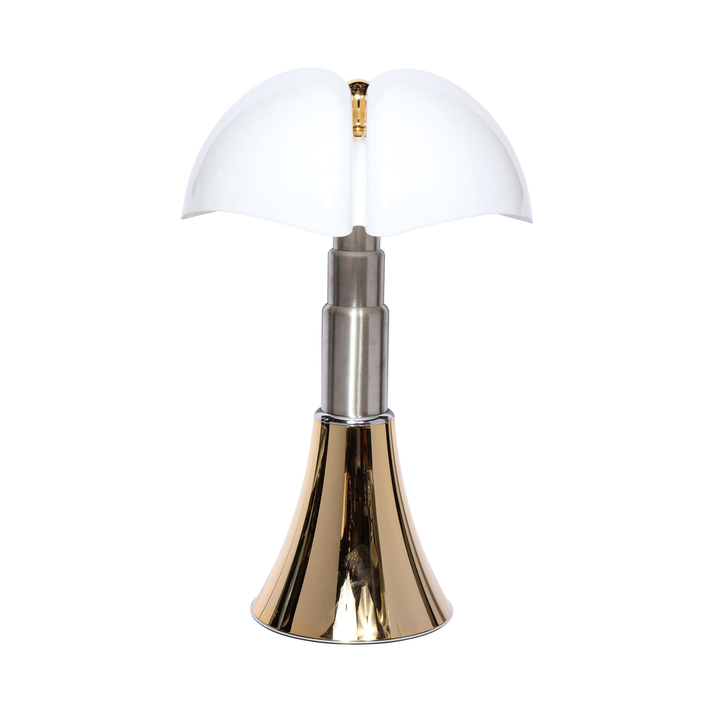 Modernist Pipistrello Brass & Lucite Lamp by Gae Aulenti for Martinelli Luce