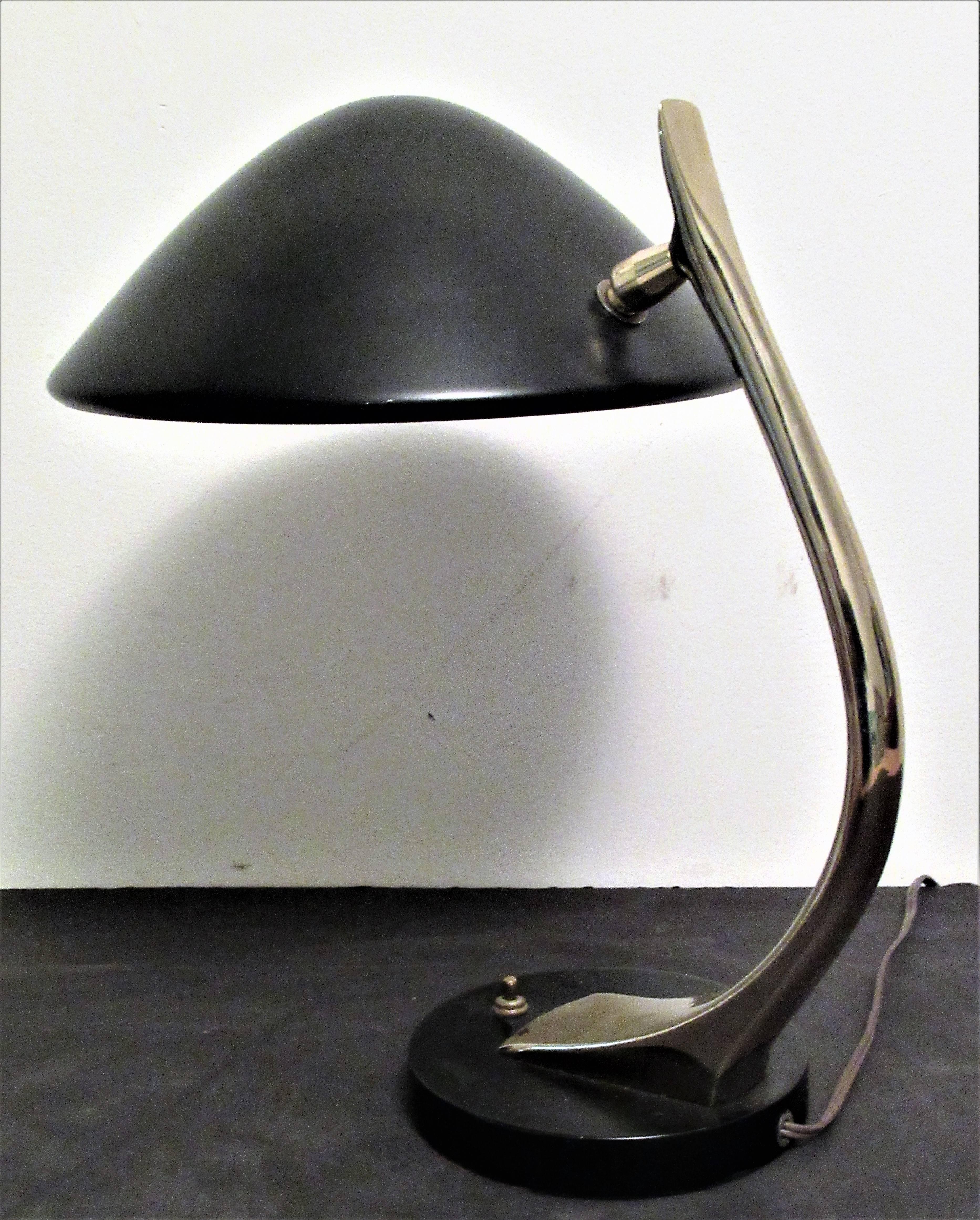 Modernist Pivoting Arc Table Lamp by Laurel 1
