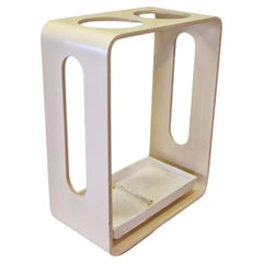 Modernist plywood and cast iron umbrella stand, Netherlands 1950s