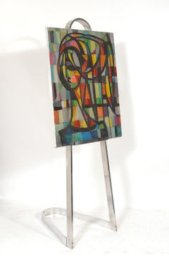 Modernist Polished Aluminum Easel - circa 1970's