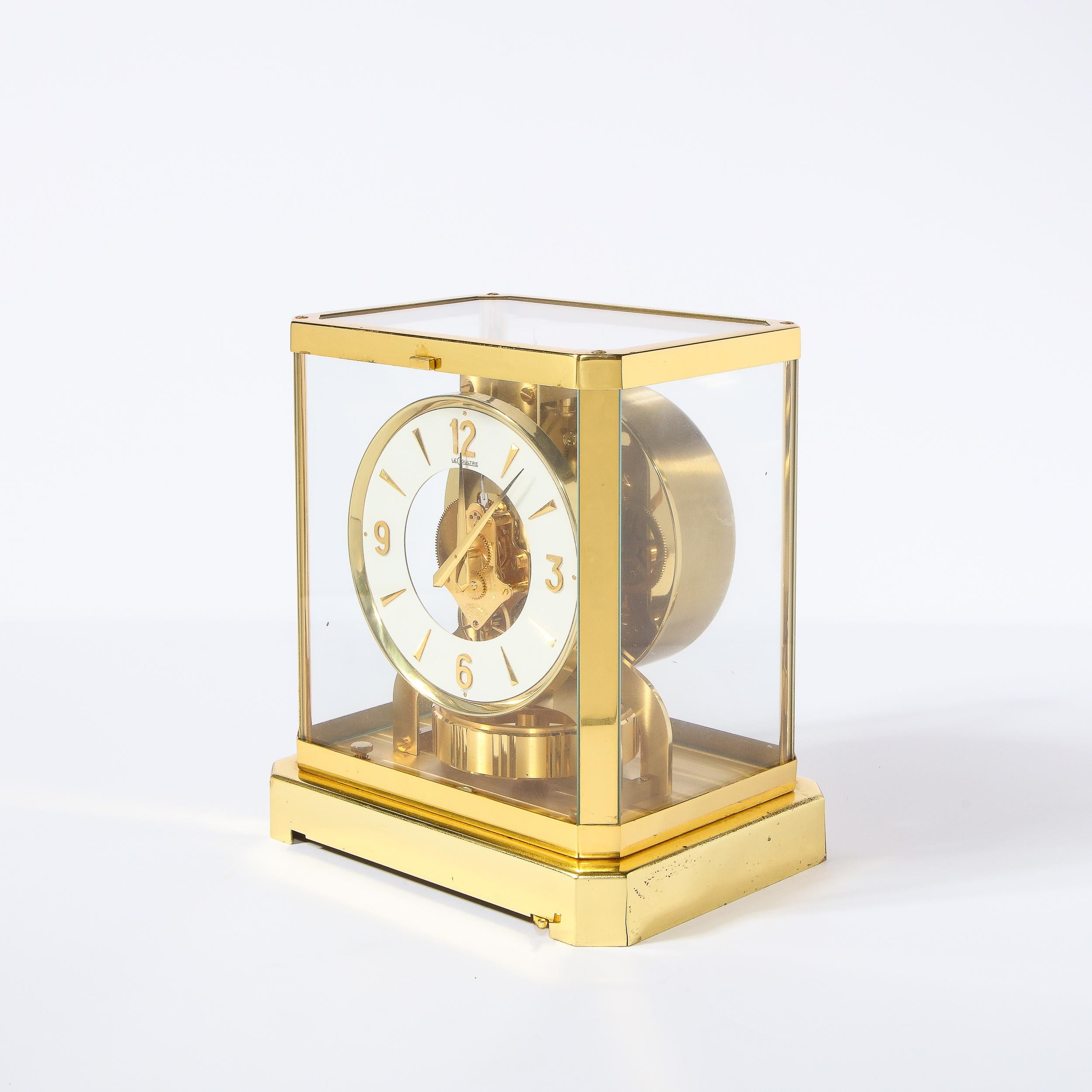 Modernist Polished Brass Atmos Classique Desk Clock by Jaeger-LeCoultre 5