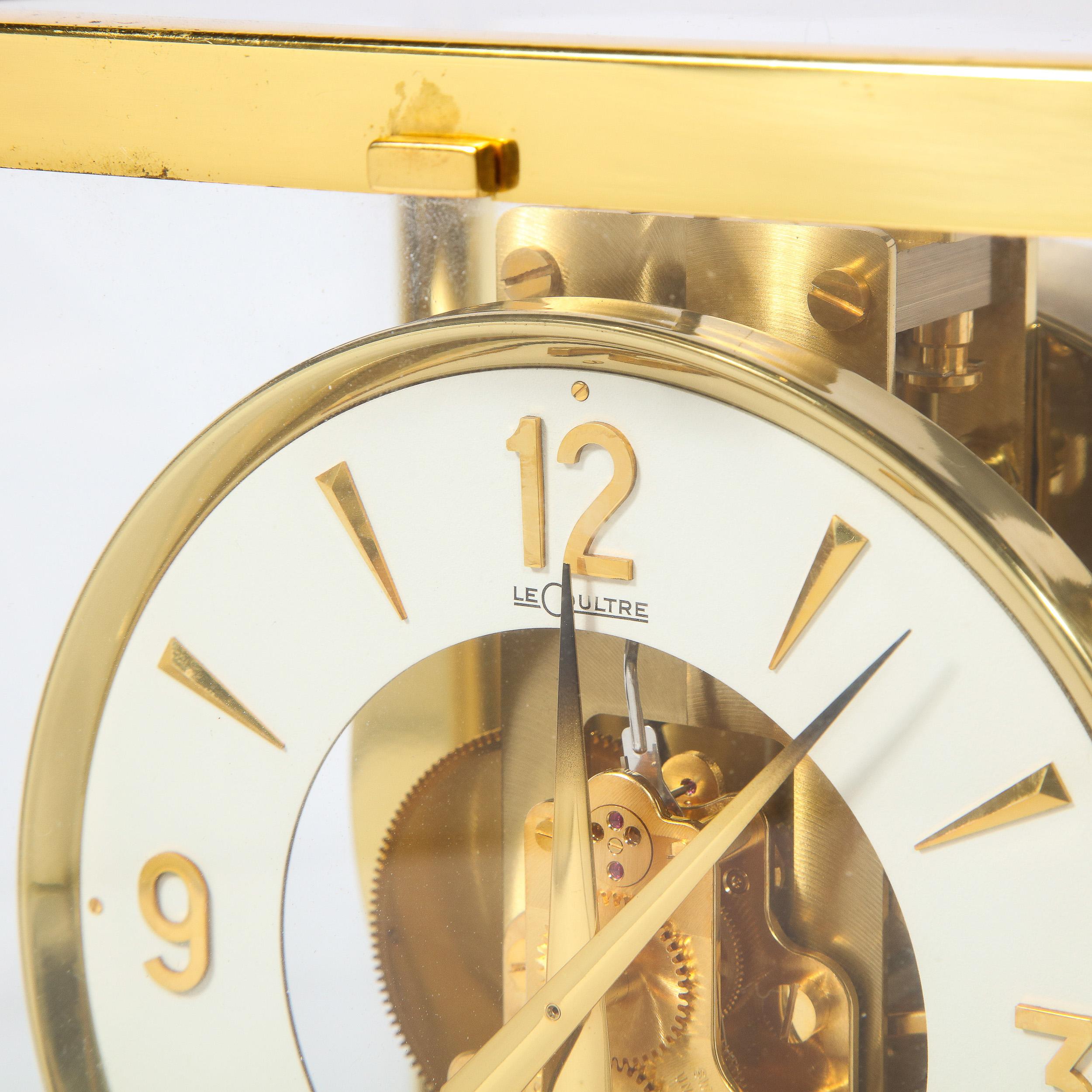 Modernist Polished Brass Atmos Classique Desk Clock by Jaeger-LeCoultre 7