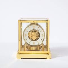 Modernist Polished Brass Atmos Classique Desk Clock by Jaeger-LeCoultre