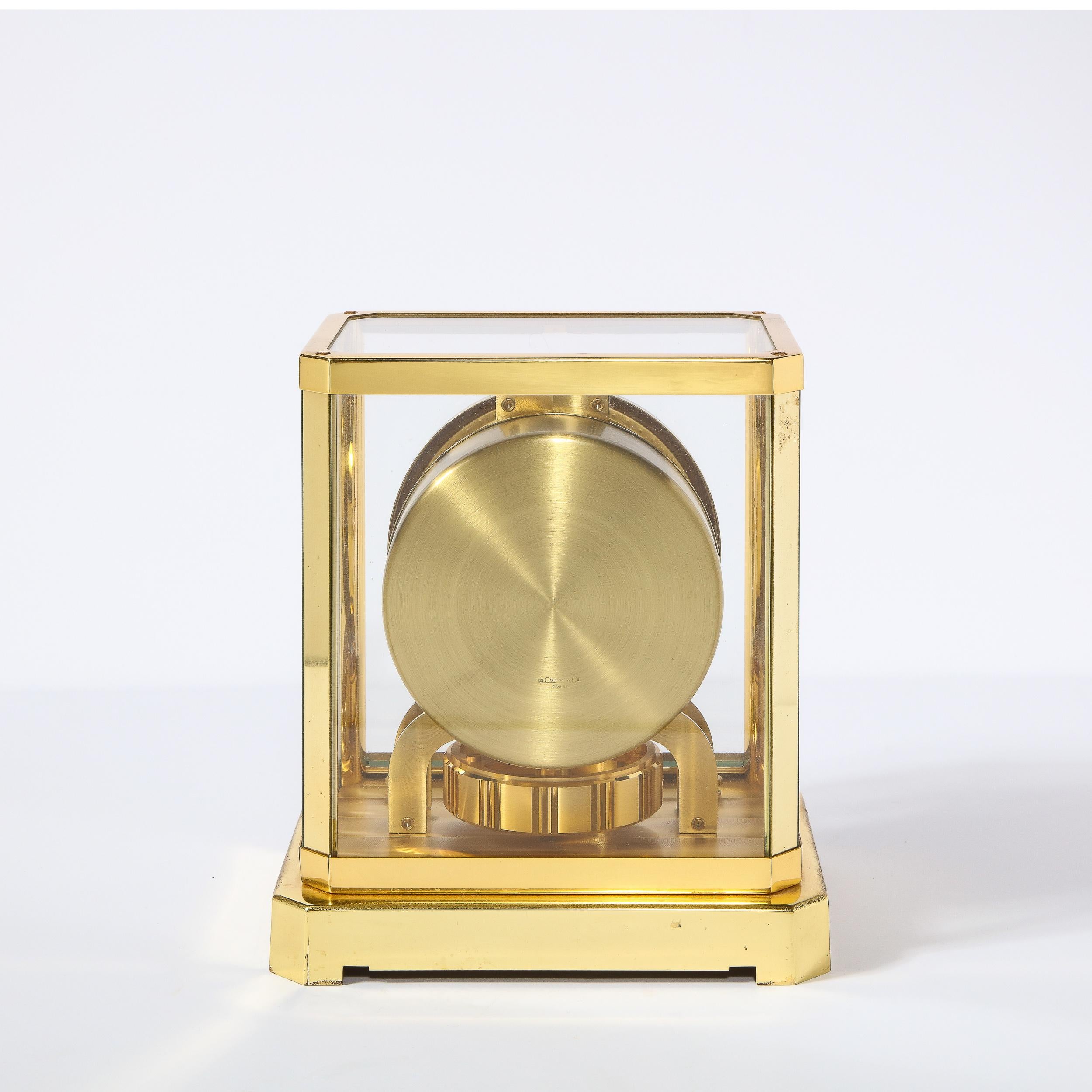Modernist Polished Brass Atmos Classique Desk Clock by Jaeger-LeCoultre 1
