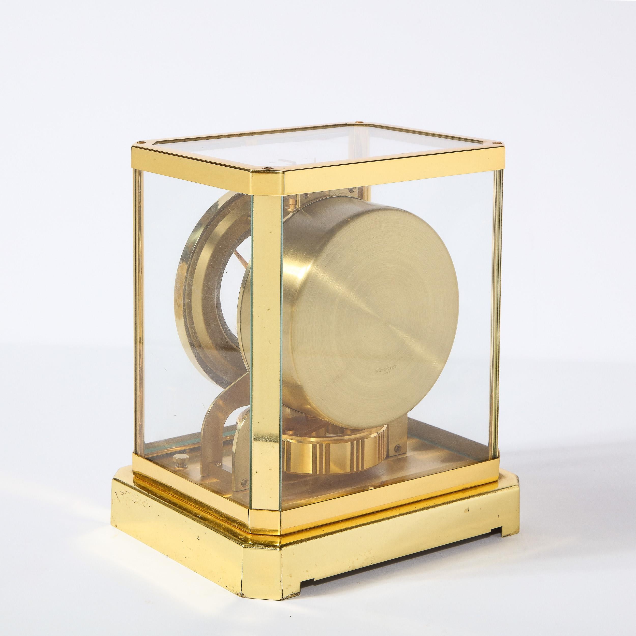 Modernist Polished Brass Atmos Classique Desk Clock by Jaeger-LeCoultre 3