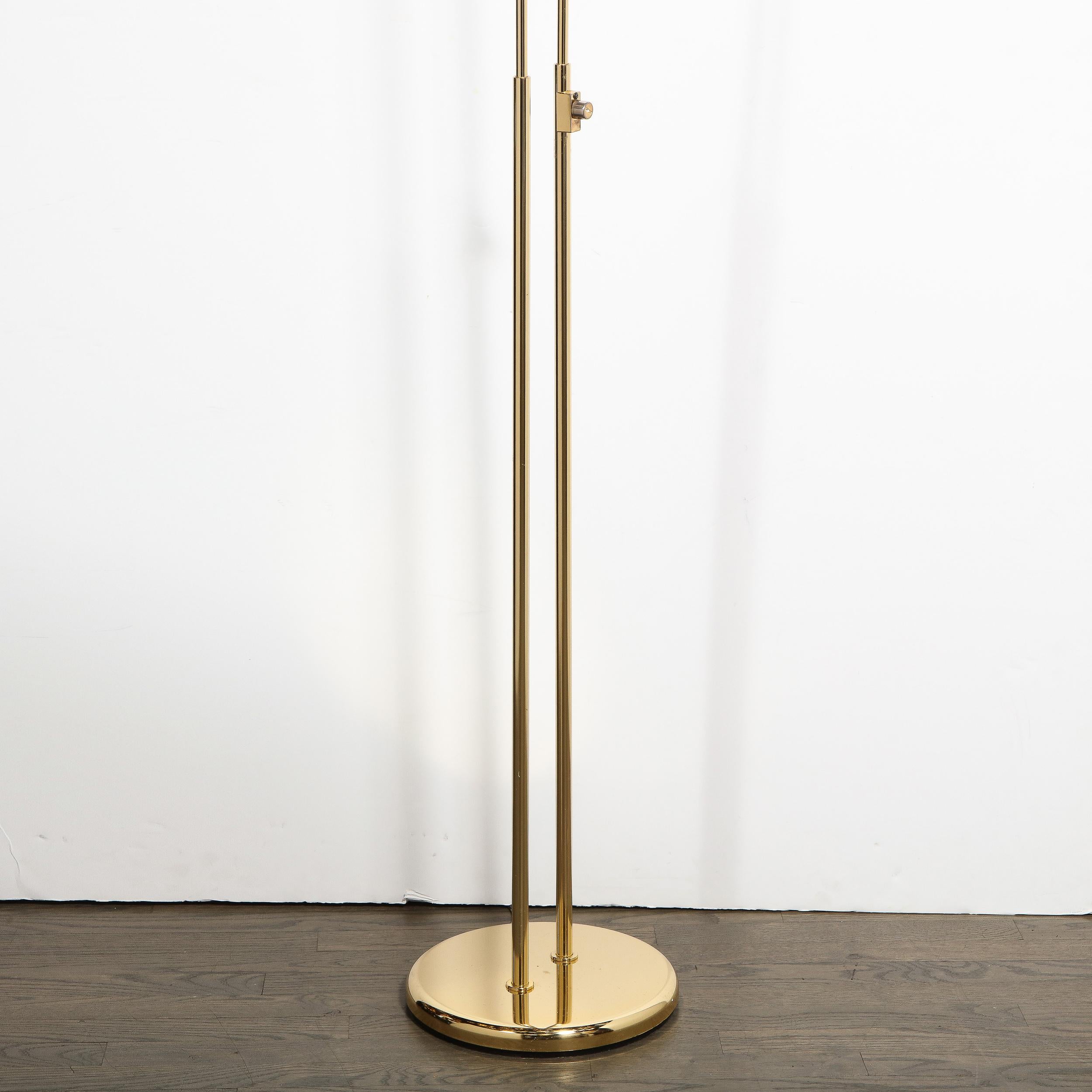 This elegant and graphic floor lamp, entitled 