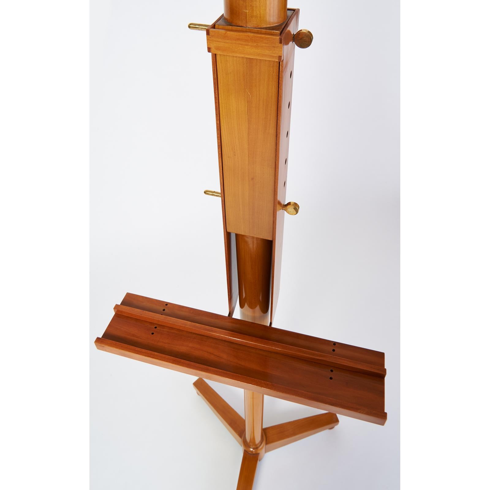 Mid-20th Century Modernist Polished Wood Easel, France 1950s
