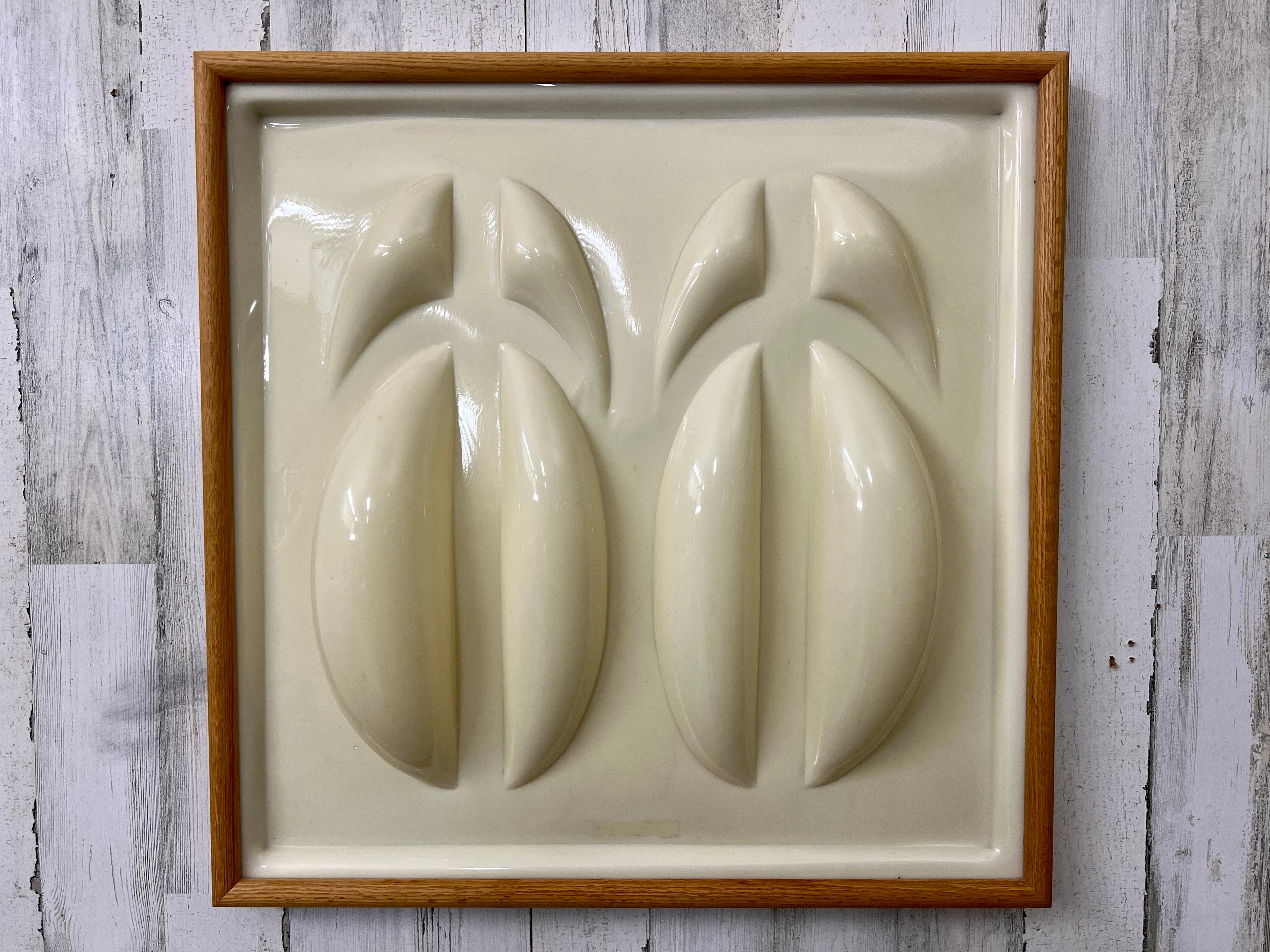 Oak framed with molded plastic Pop art design.