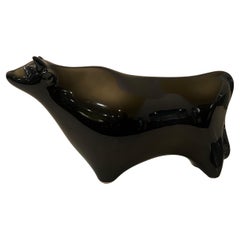 Escultura modernista de porcelana Toro Años 70