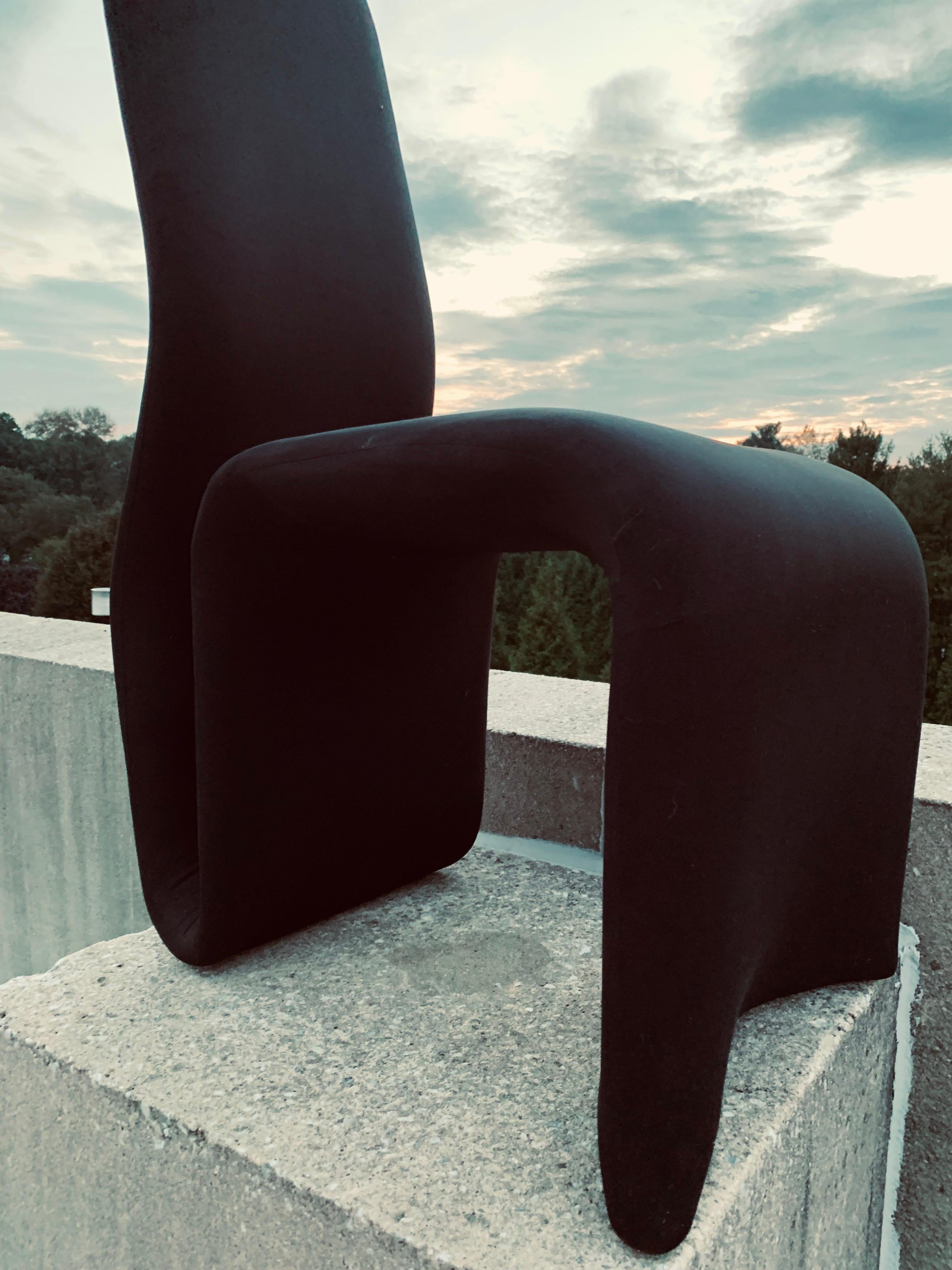 Italian Modernist Post Modern Sculptural Ribbon Dining Chairs, Set of 8