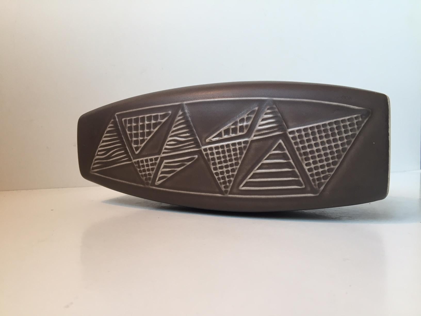 Mid-Century Modern Modernist Pottery Vase by Svend Aage Holm-Sørensen for Søholm, 1950s