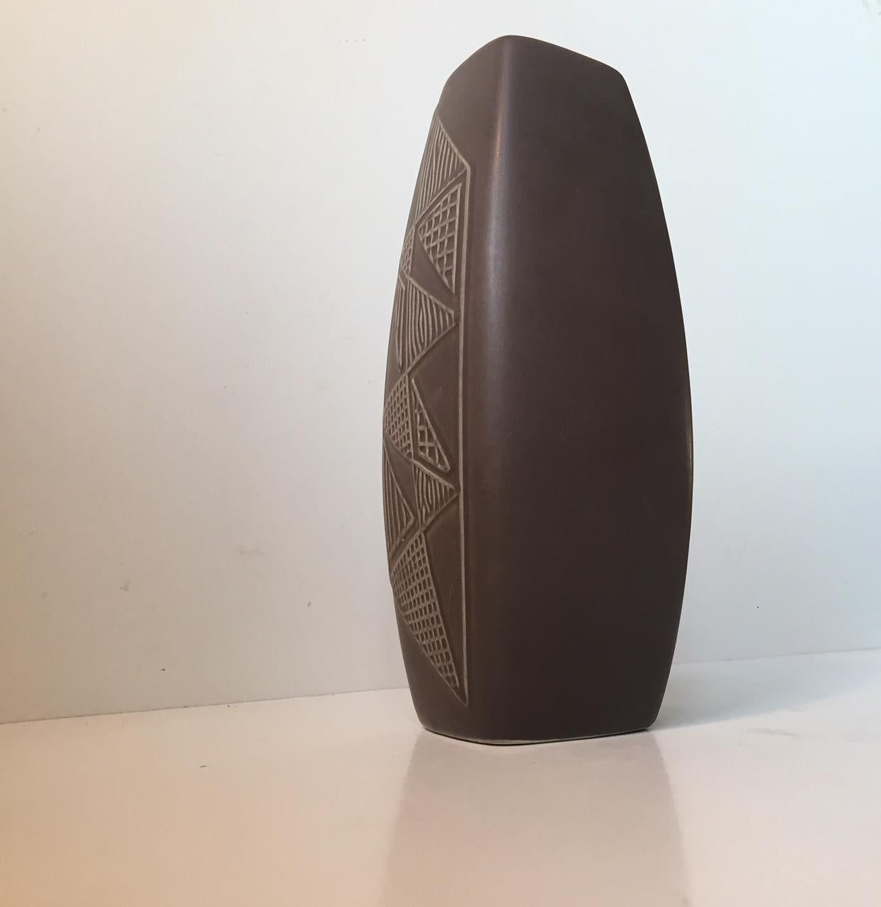 Modernist Pottery Vase by Svend Aage Holm-Sørensen for Søholm, 1950s In Good Condition In Esbjerg, DK