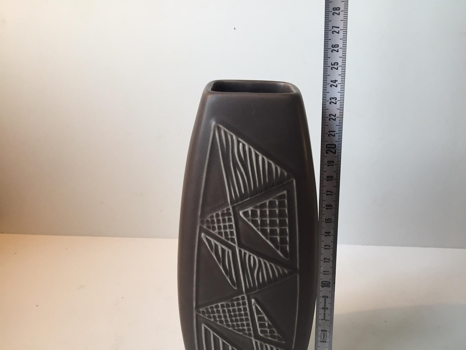 Modernist Pottery Vase by Svend Aage Holm-Sørensen for Søholm, 1950s 2