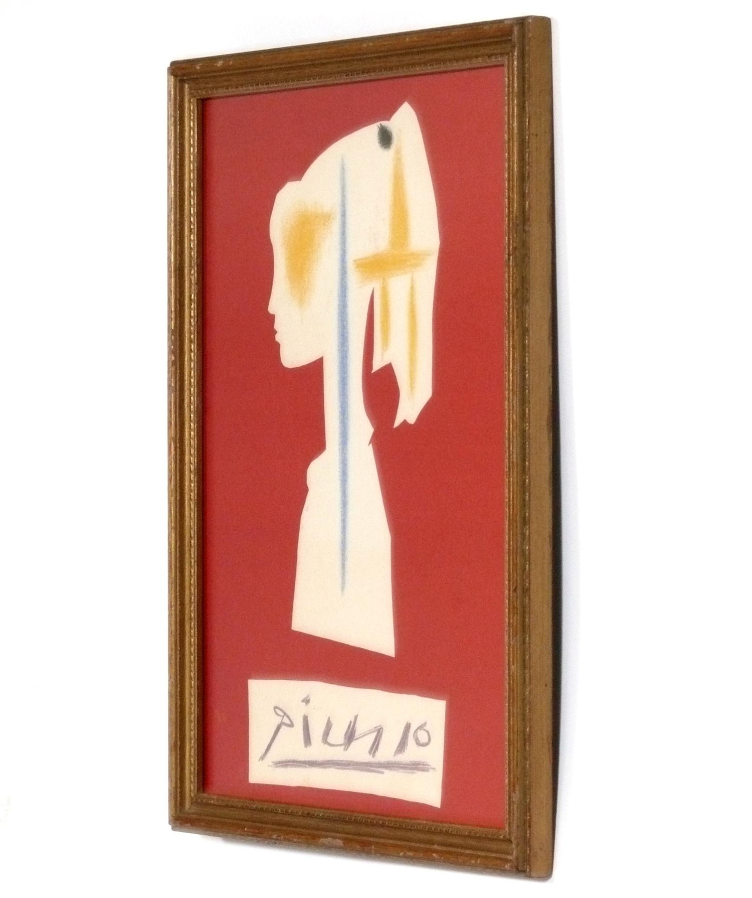 Modernist Prints in Vintage Gilt Frames Picasso Miro Fogel In Good Condition For Sale In Atlanta, GA