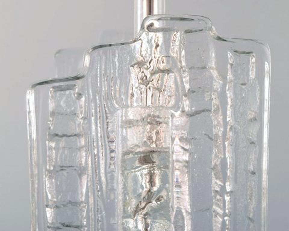 Modernist Pukeberg Table Lamp in Mouth Blown Art Glass, Swedish Design, 1960s In Good Condition In Copenhagen, DK