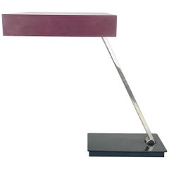 Modernist Purple Cubic Sputnik Table Light Kaiser Leuchten Lights, 1970s Germany