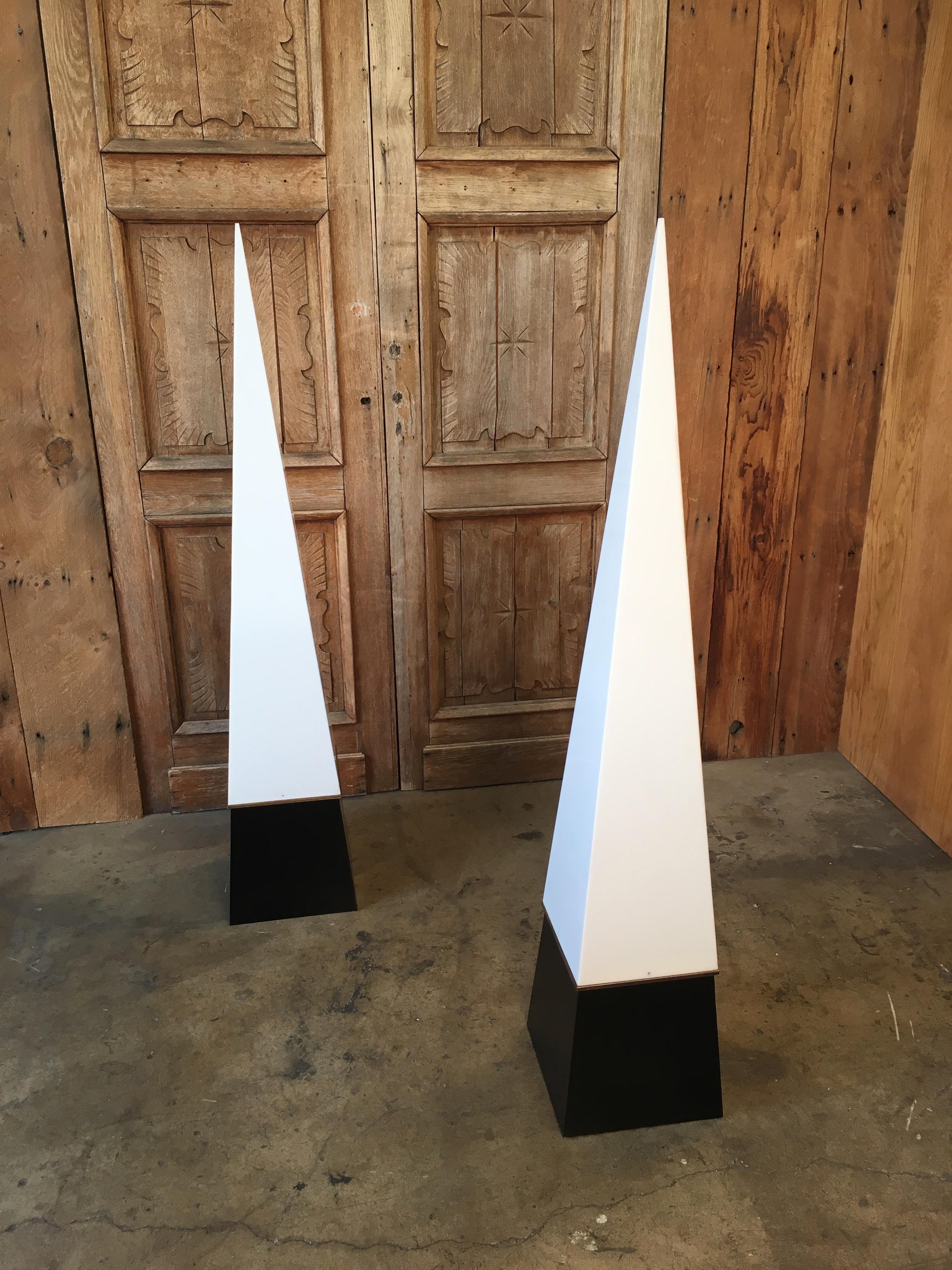 Modernist Pyramid Torchiere Floor Lamps 6