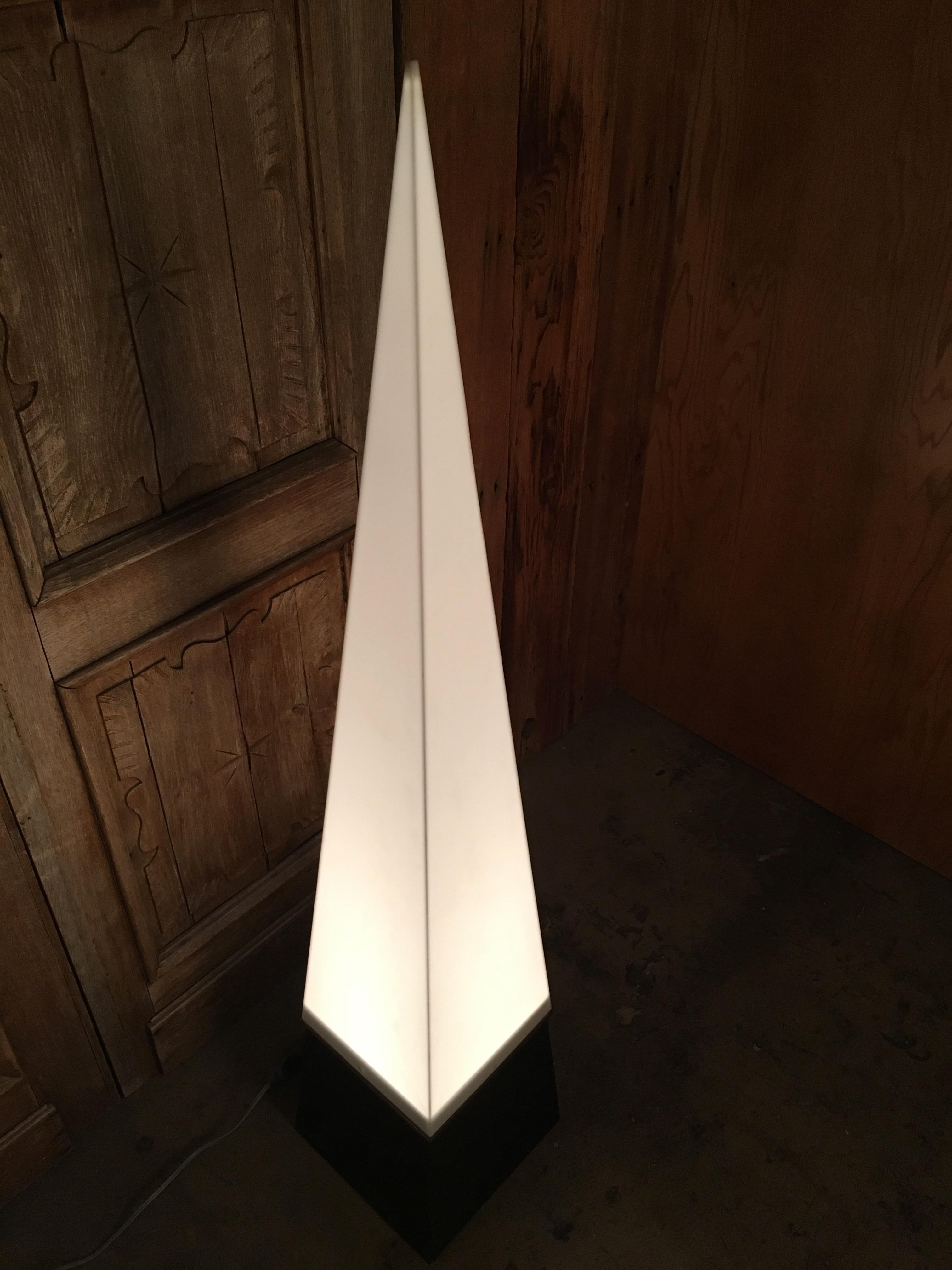 20th Century Modernist Pyramid Torchiere Floor Lamps