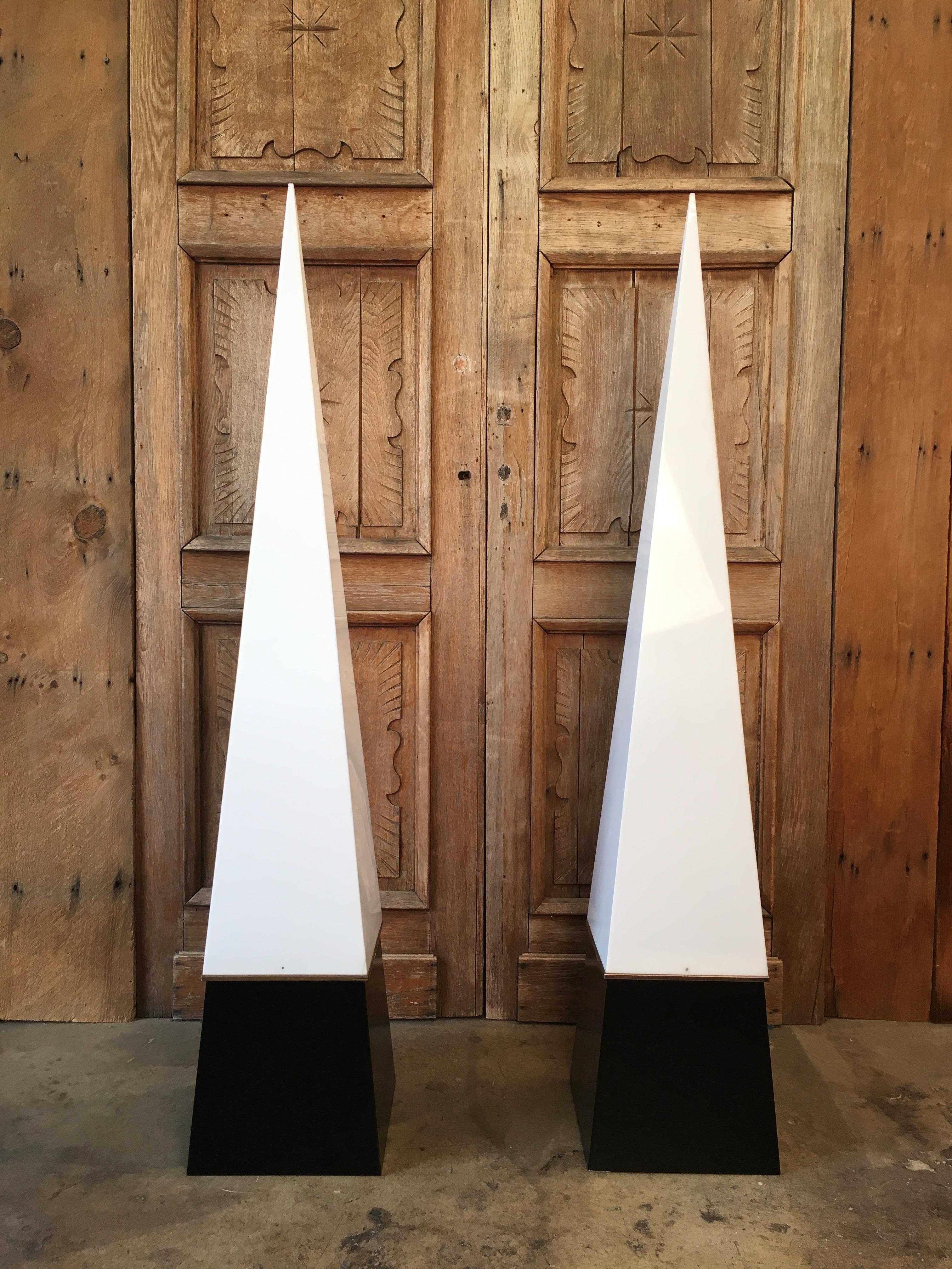 Modernist Pyramid Torchiere Floor Lamps 2