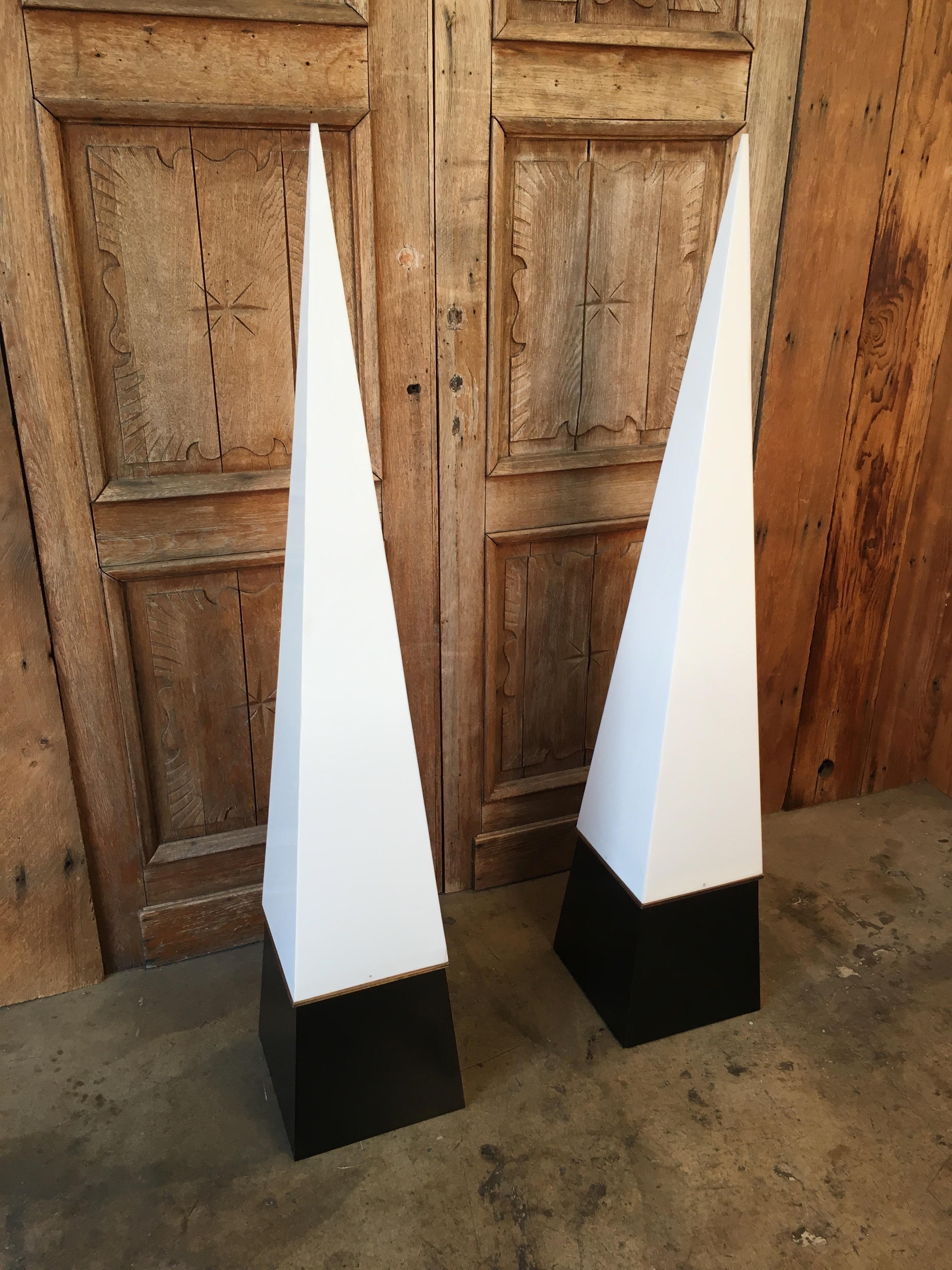 Modernist Pyramid Torchiere Floor Lamps 3