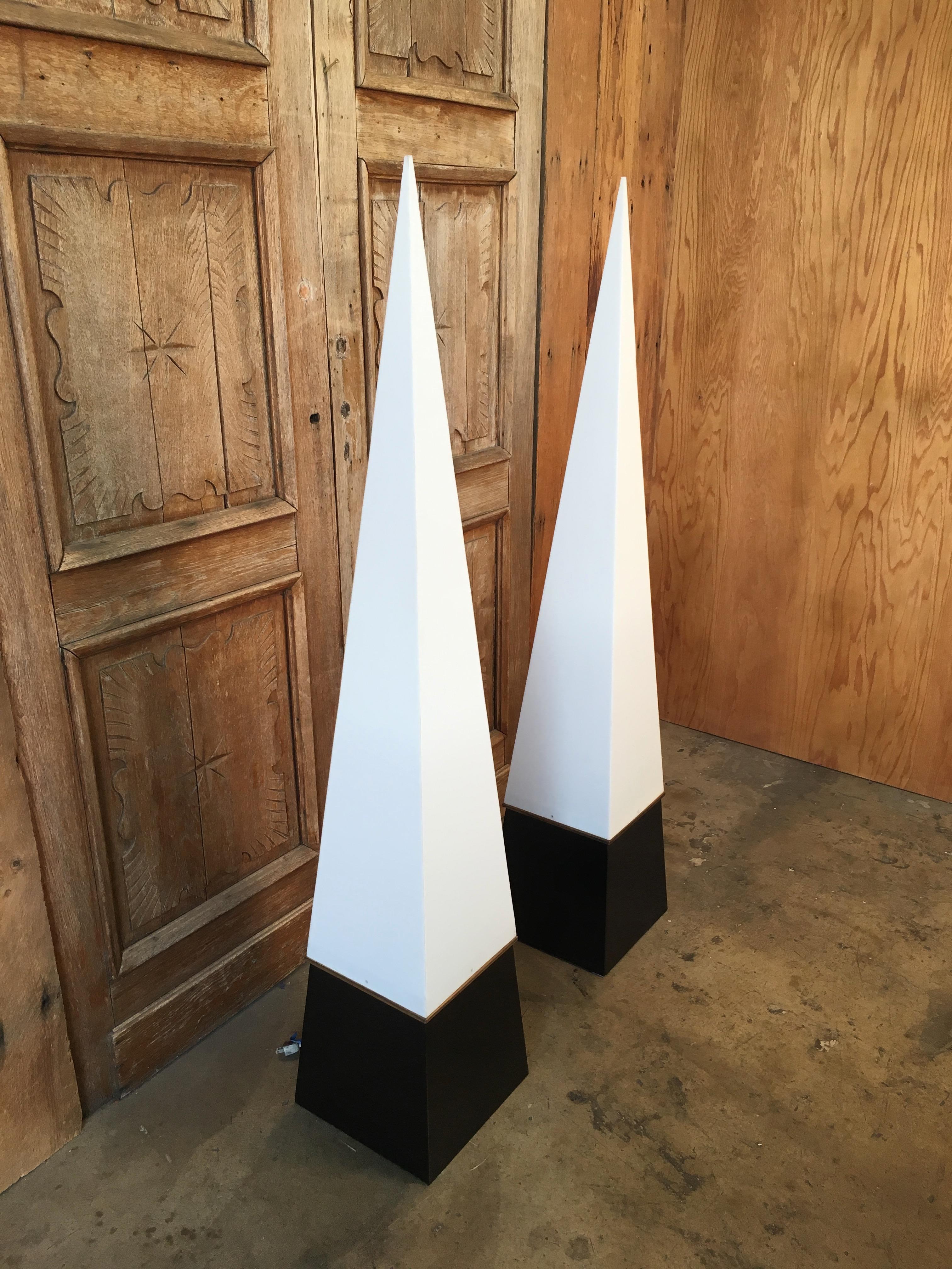 Modernist Pyramid Torchiere Floor Lamps 4