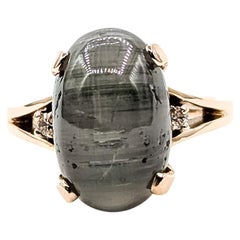 Modernist Quartz 
Diamond Ring in 14k