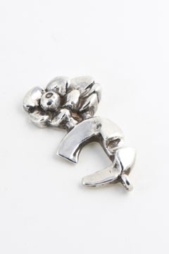 Modernist Rachel Gera Sterling Flower Pendant
