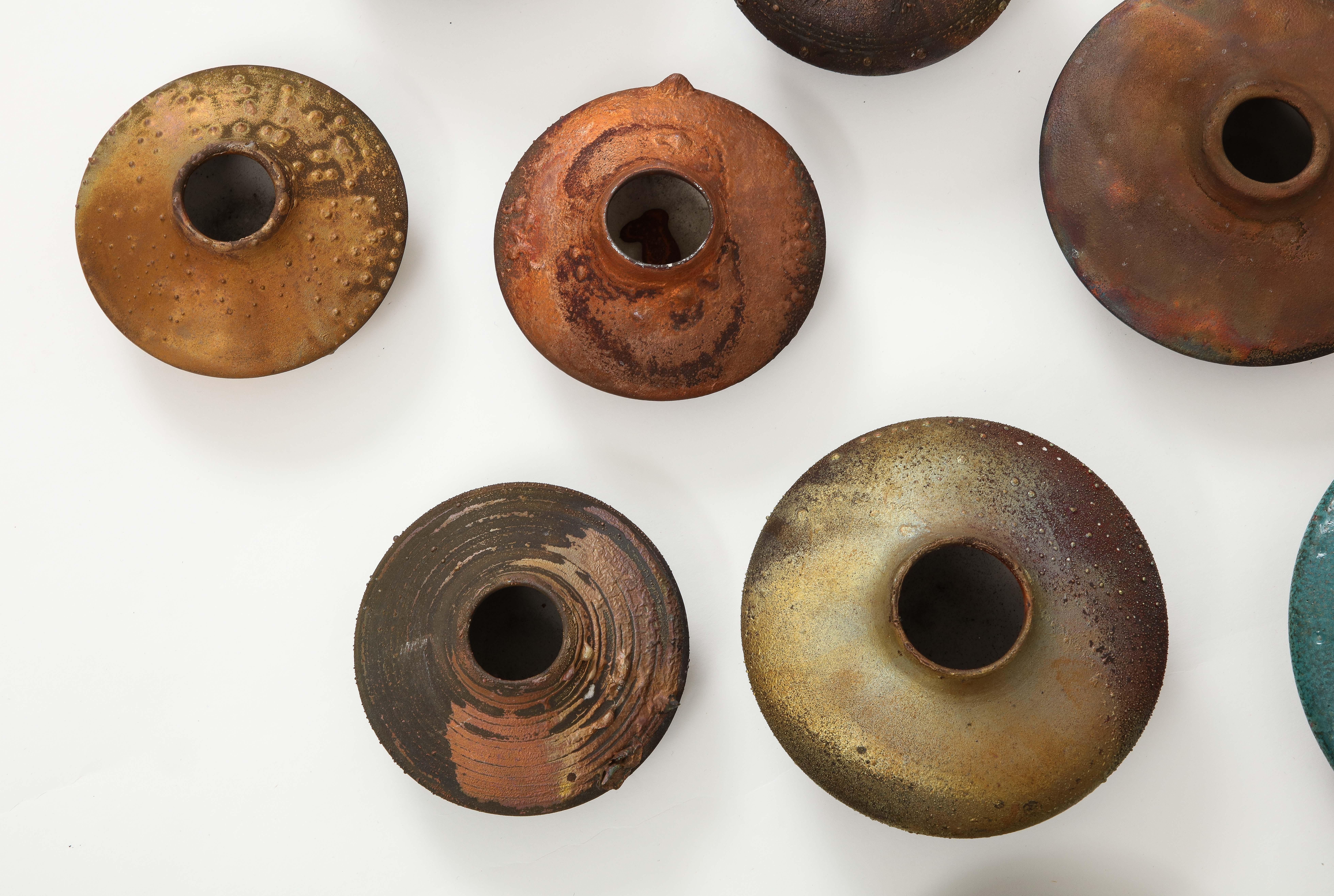 Modernist Raku Pottery Collection In Good Condition For Sale In New York, NY