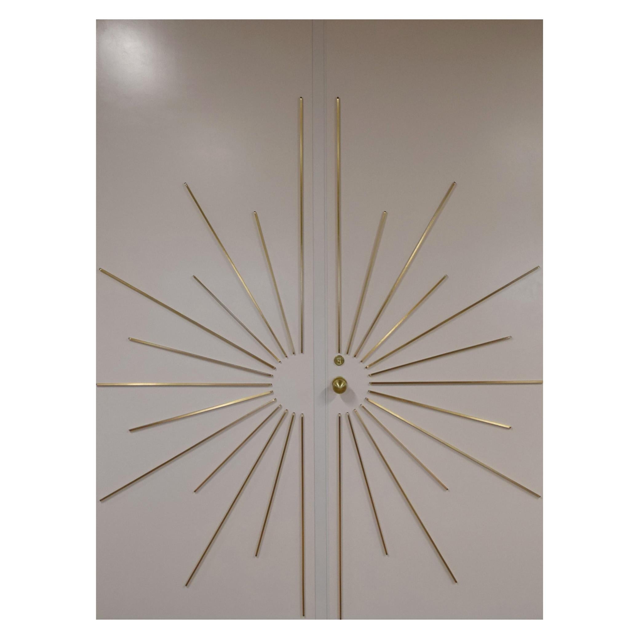 Modernist Starburst Double Entry Door Fire Rated