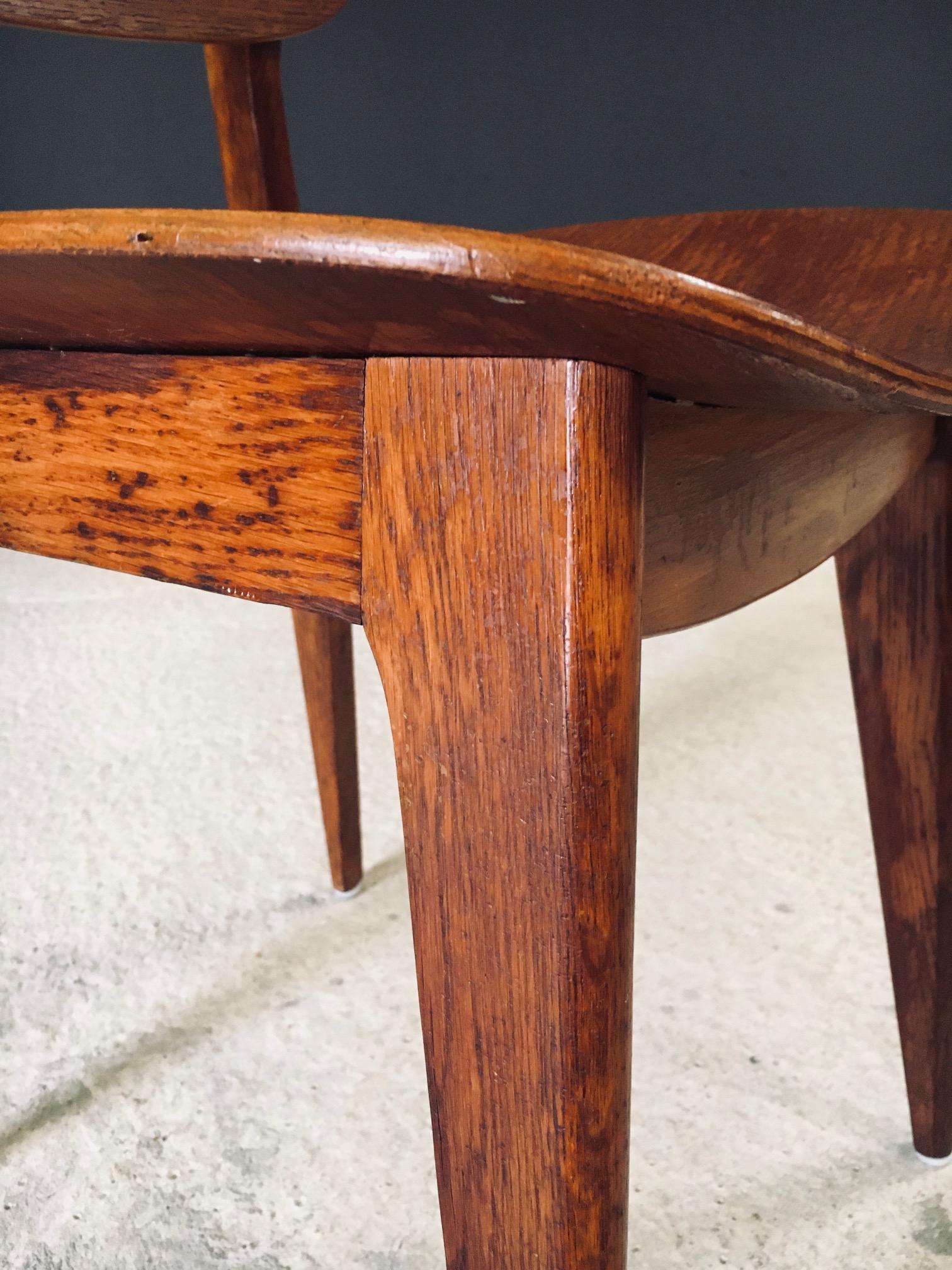 Modernistische Rekonstruktionsdesign-Esszimmerstühle, Frankreich 1940er Jahre im Angebot 10