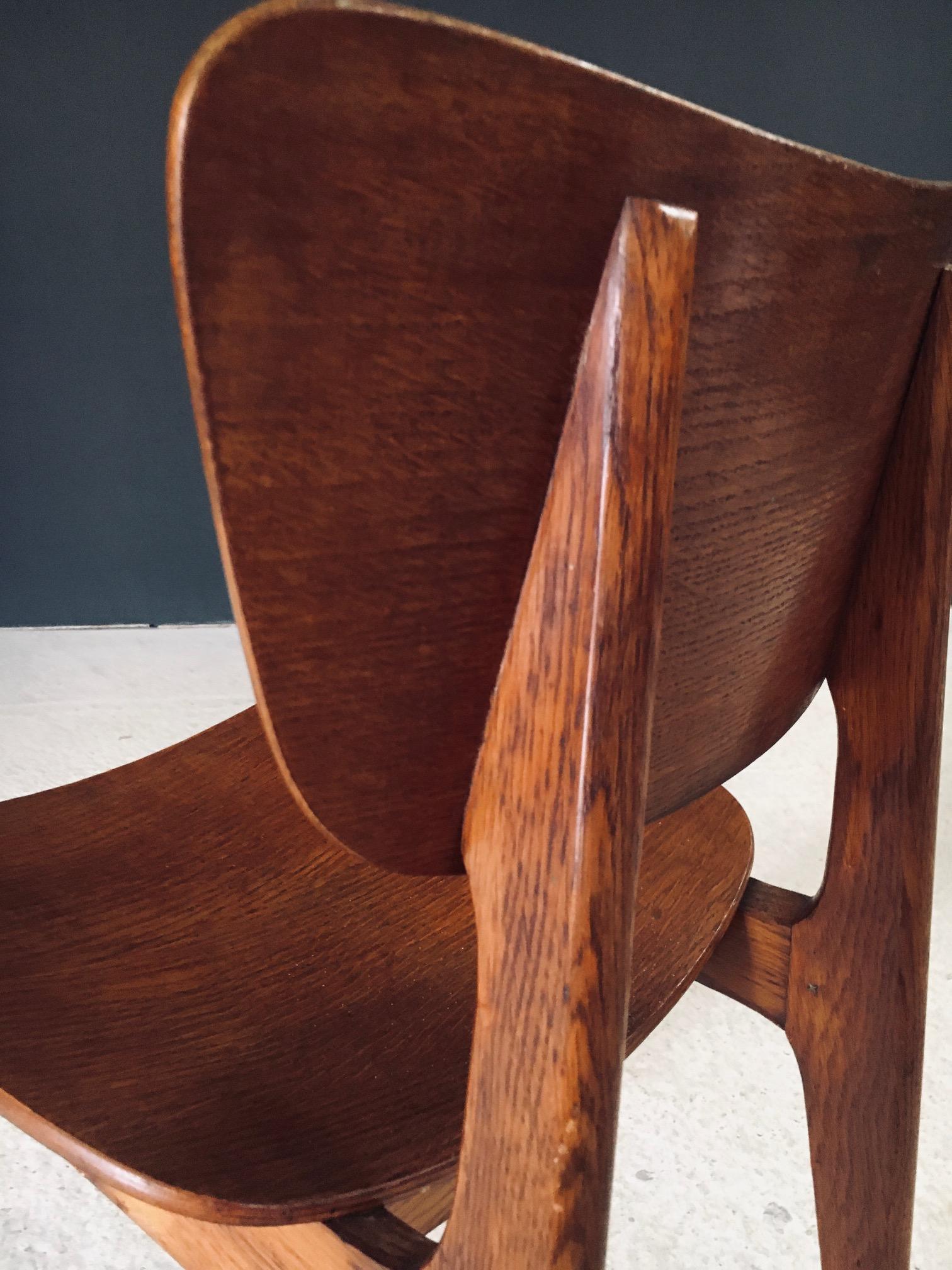 Modernistische Rekonstruktionsdesign-Esszimmerstühle, Frankreich 1940er Jahre im Angebot 11