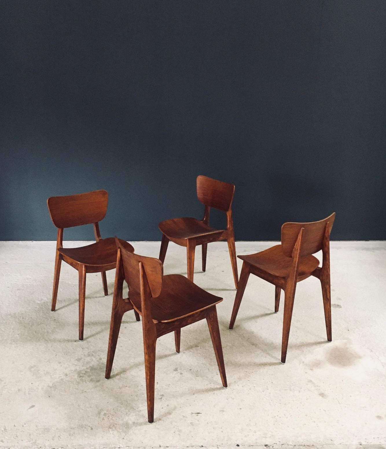 Modernistische Rekonstruktionsdesign-Esszimmerstühle, Frankreich 1940er Jahre (Moderne der Mitte des Jahrhunderts) im Angebot