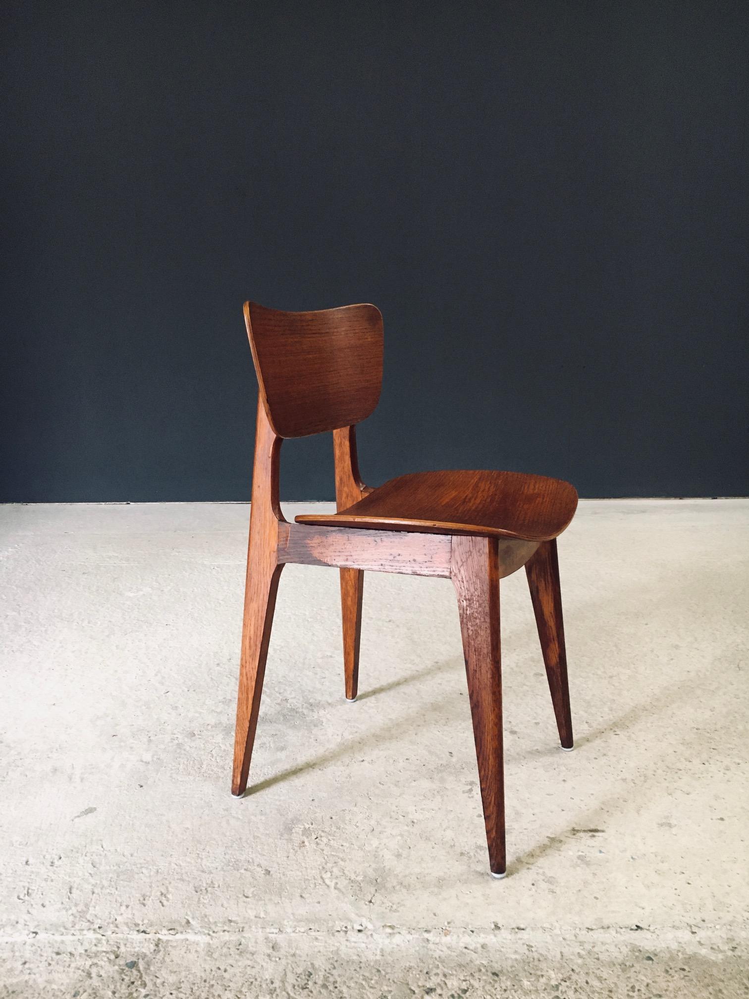 Modernistische Rekonstruktionsdesign-Esszimmerstühle, Frankreich 1940er Jahre im Angebot 2