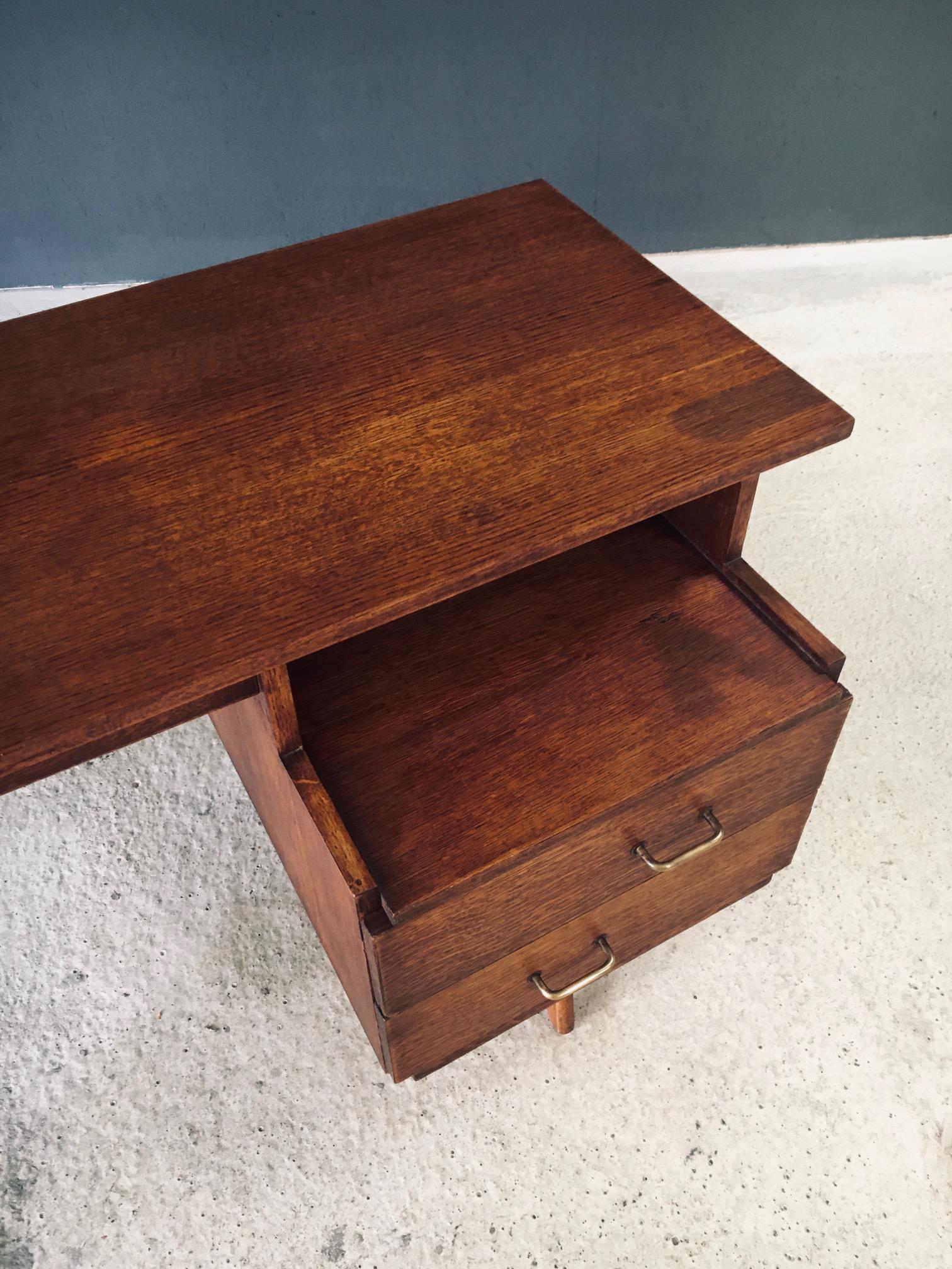 Modernist Reconstruction Design Writing Desk, France 1950's For Sale 5