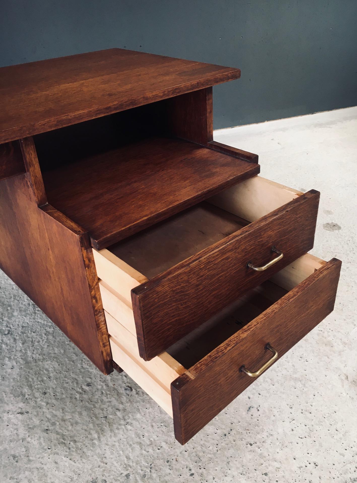 Modernist Reconstruction Design Writing Desk, France 1950's For Sale 9