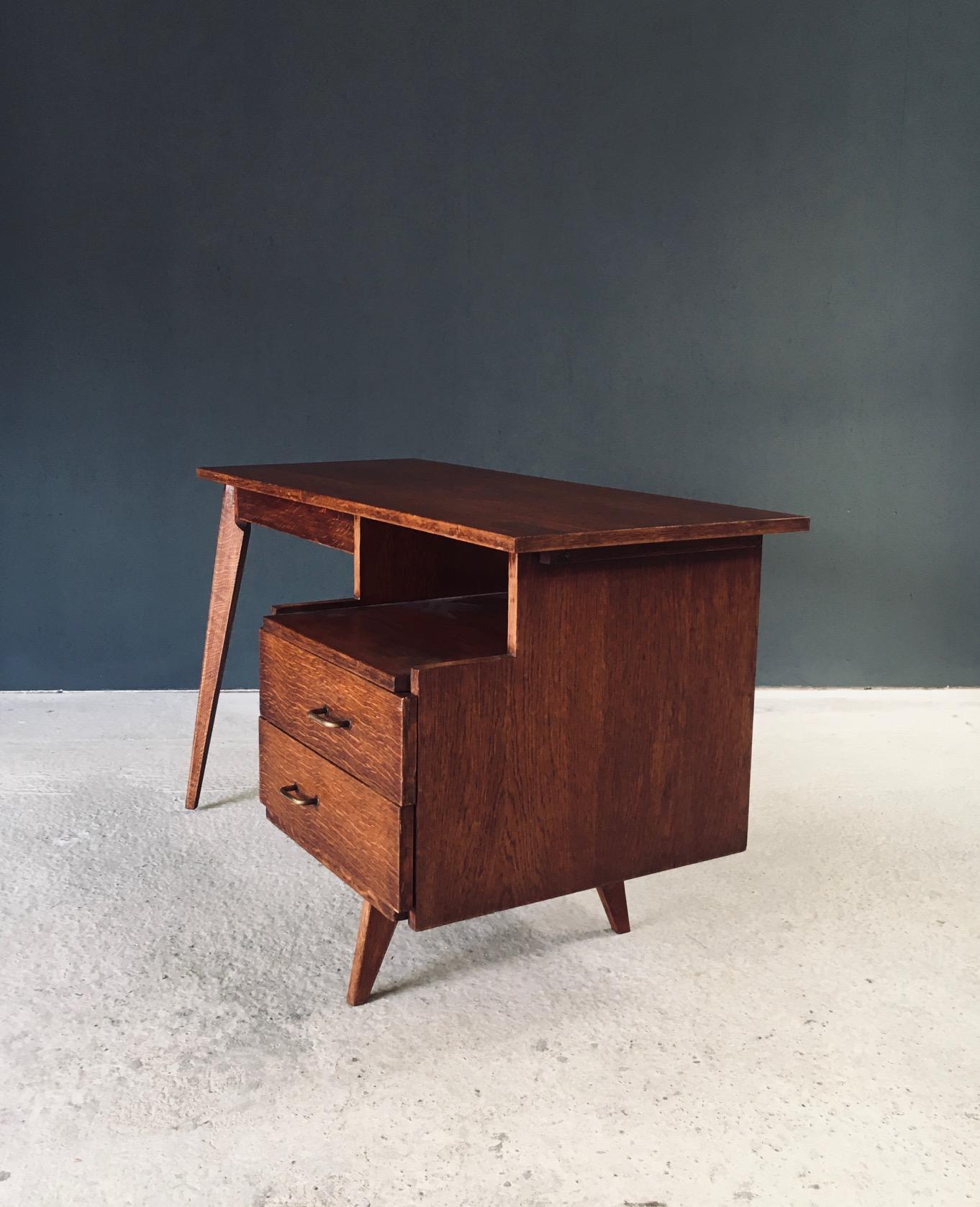 French Modernist Reconstruction Design Writing Desk, France 1950's For Sale