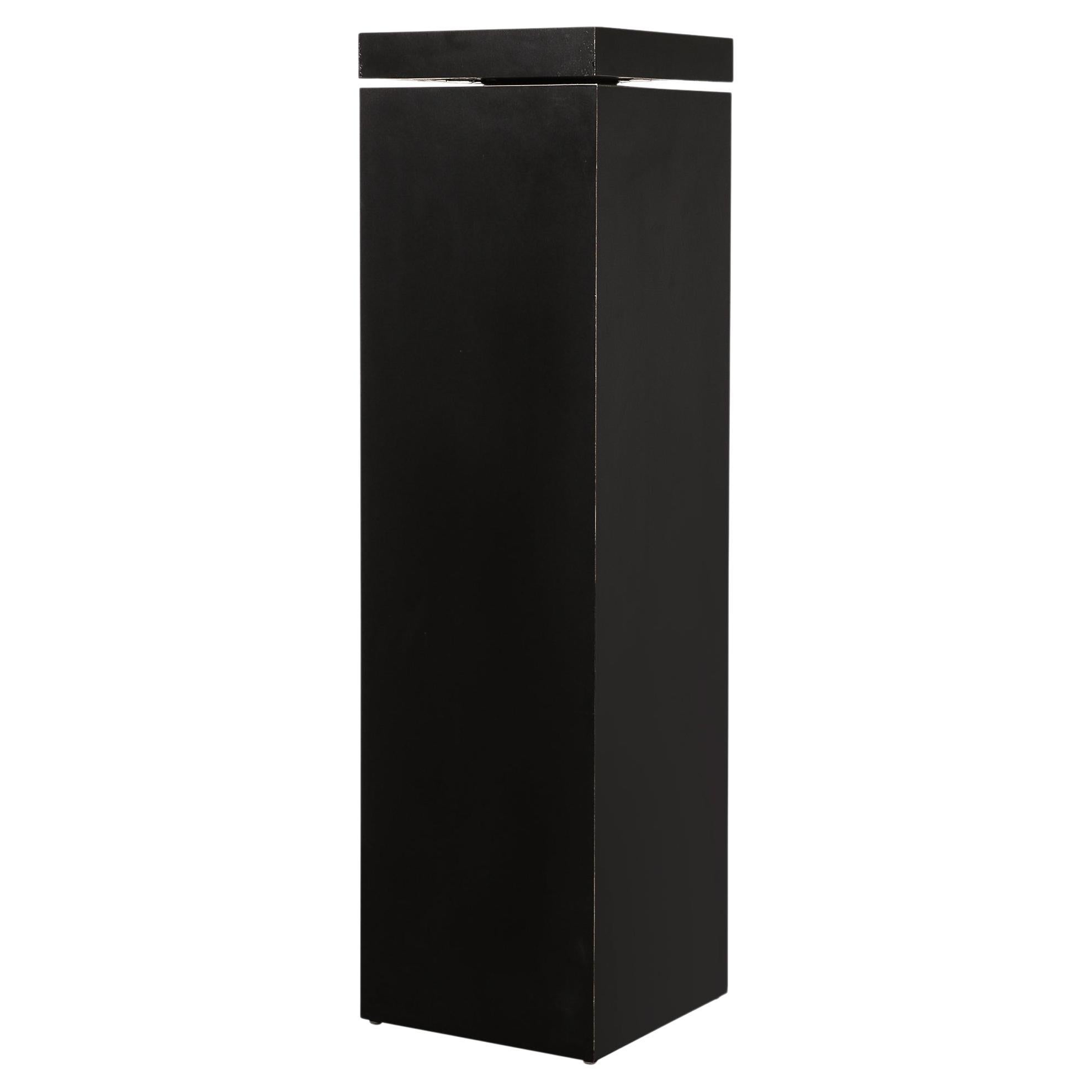 The Pedestal moderne rectiligne avec plateau pivotant noir mat 